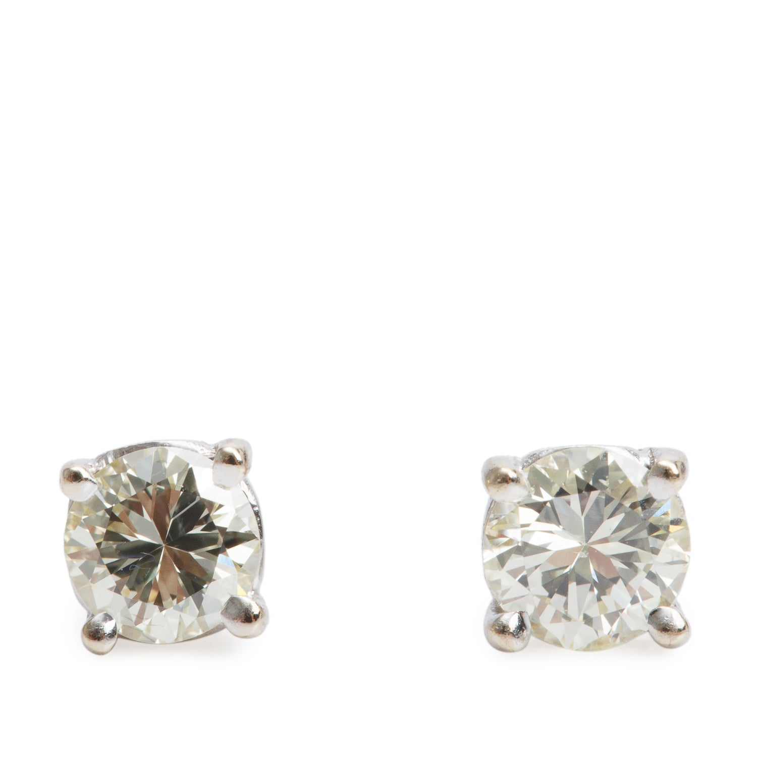 14k White Gold 0.51 tcw. Diamond Stud Earrings