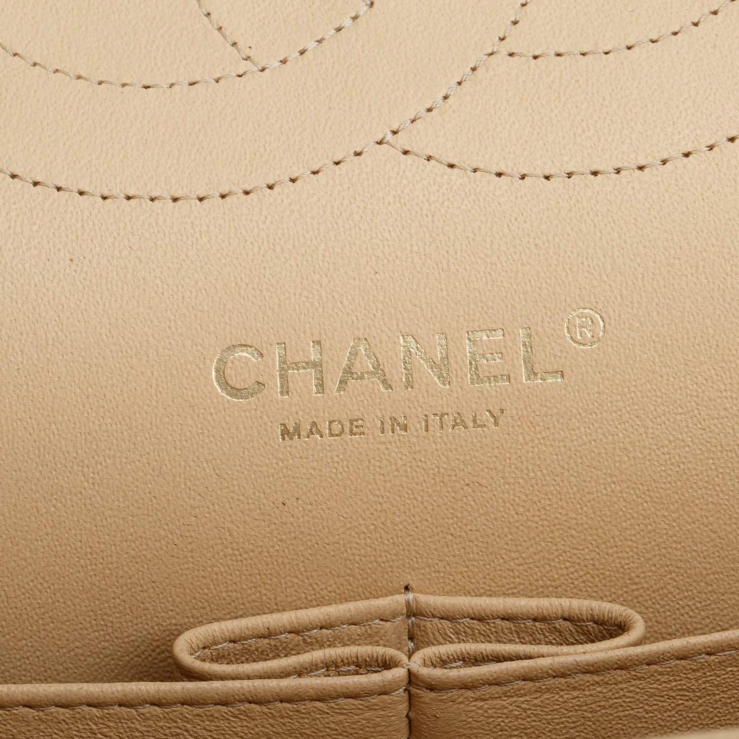 Chanel Beige Quilted Caviar Leather Classic Jumbo Double Flap Bag w/ Box