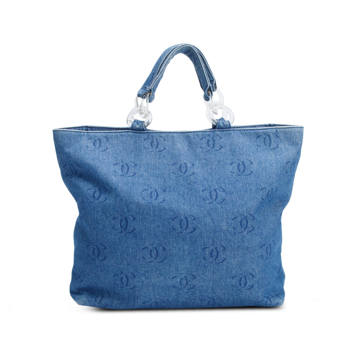 Chanel Blue Denim Large CC Tote