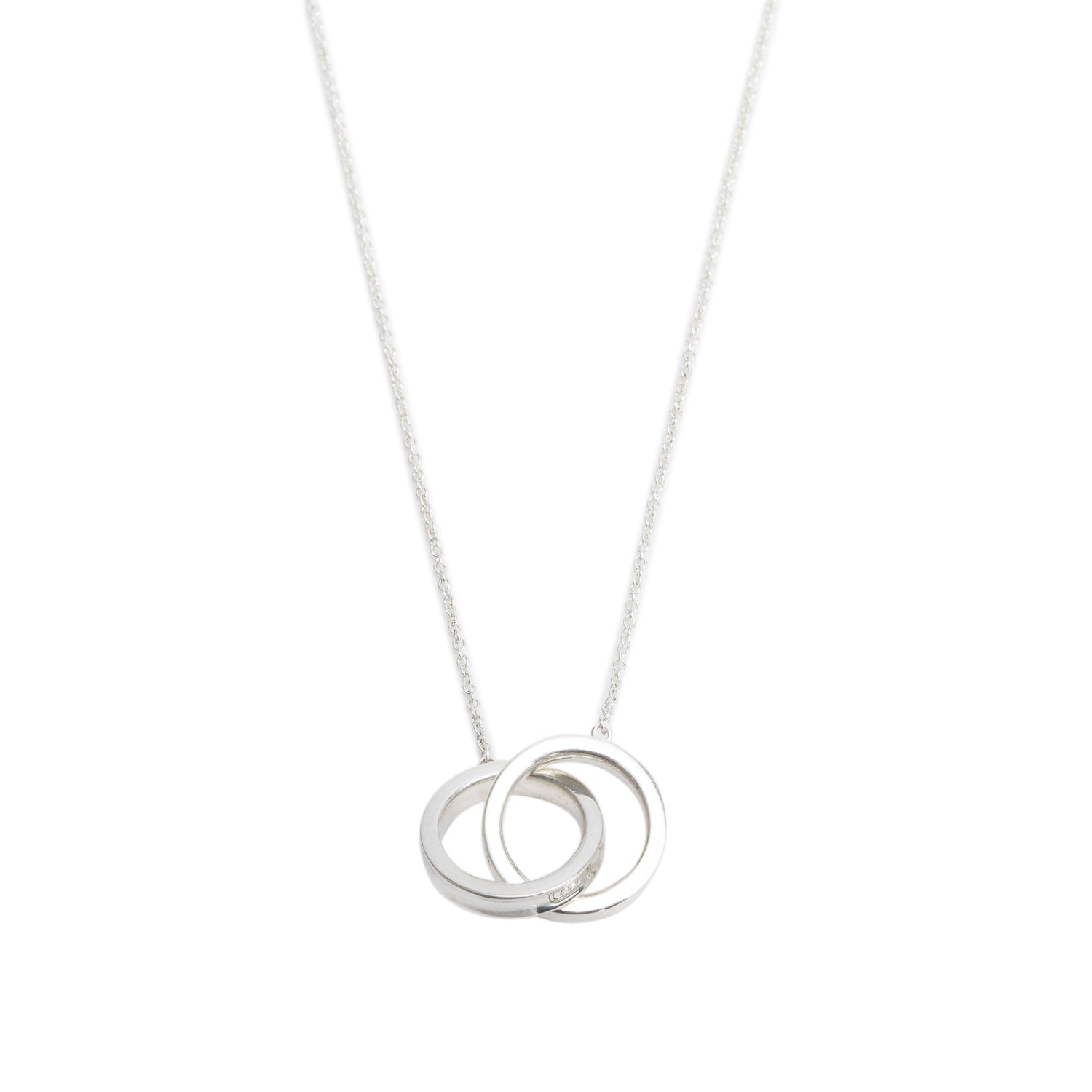 Tiffany & Co. Sterling Silver Small 1837 Interlocking Circles Pendant Necklace