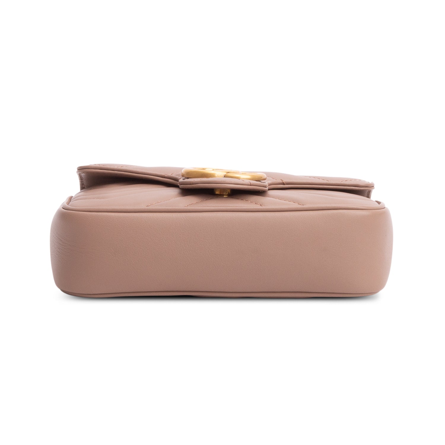 Gucci Pink GG Marmont Matelasse Leather Super Mini Bag w/ Box