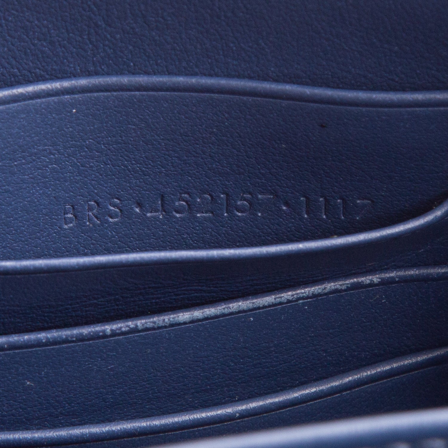 Saint Laurent Blue Crocodile Embossed Sunset Chain Wallet