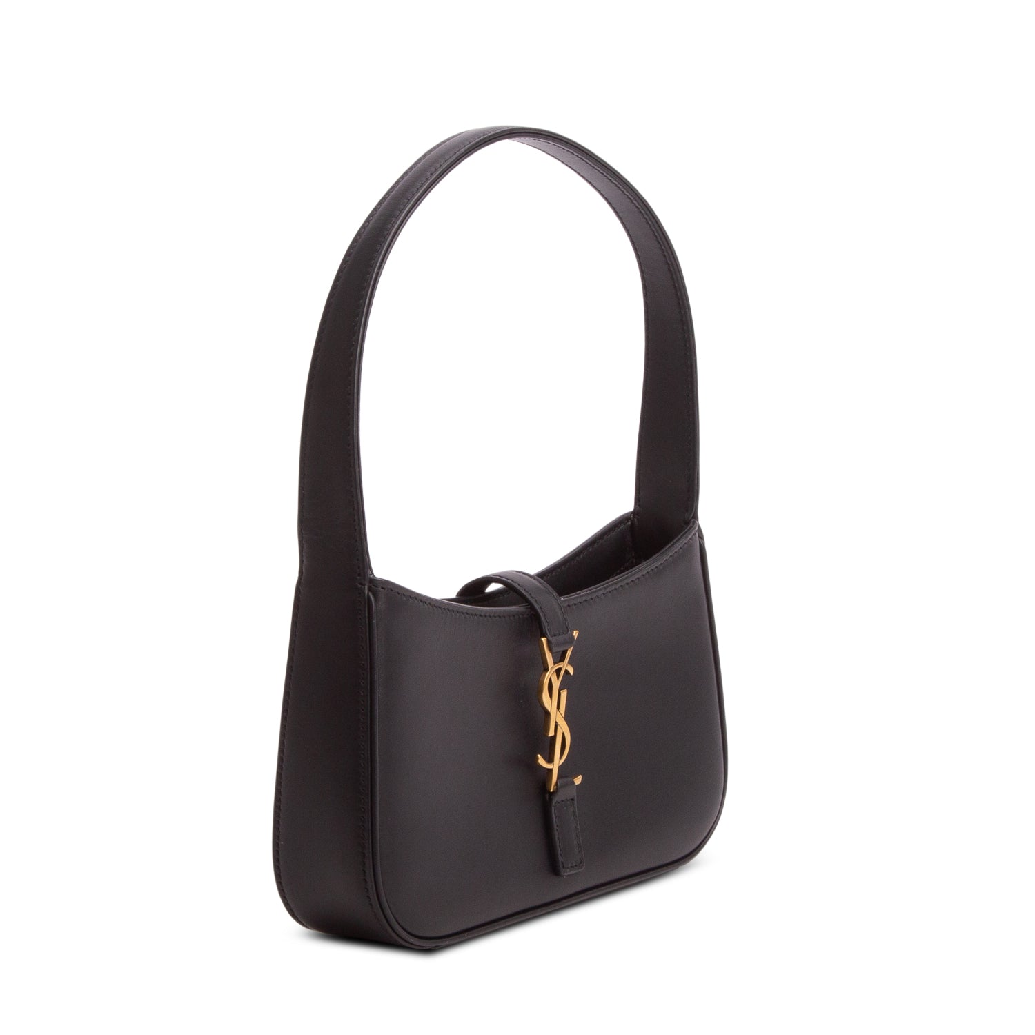 Saint Laurent 2022 Black Calfskin Leather Le 5 a 7 Mini Hobo