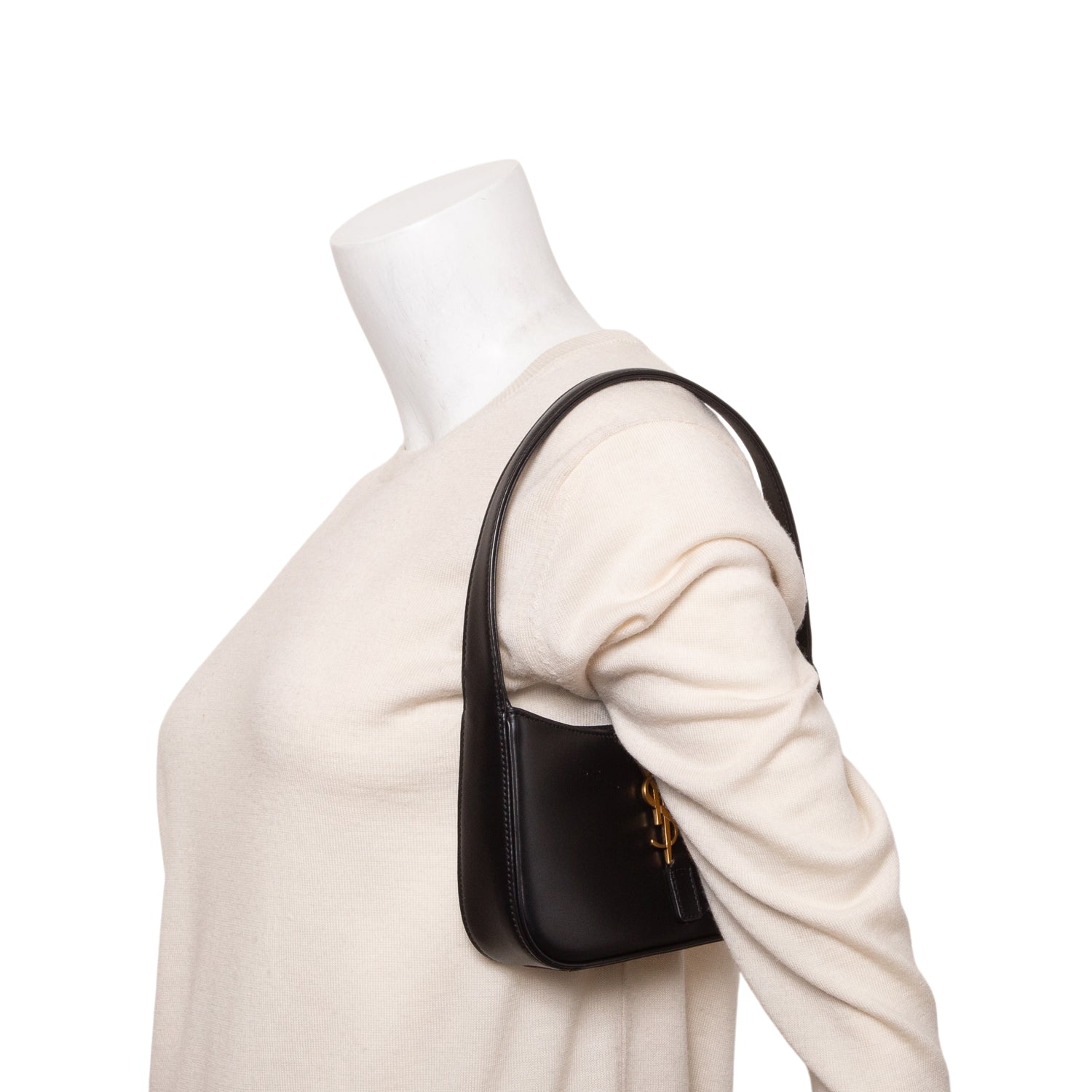 Saint Laurent 2022 Black Calfskin Leather Le 5 a 7 Mini Hobo