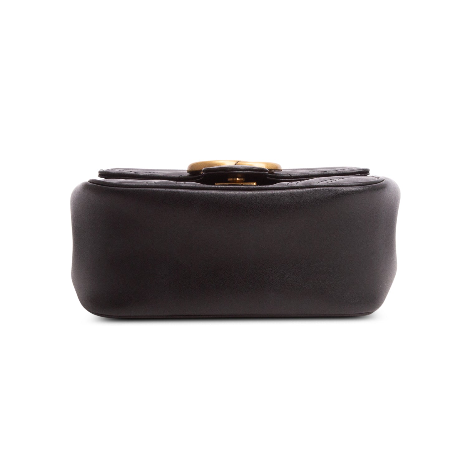 Gucci Black Calfskin Matelasse Mini GG Marmont Square Shoulder Bag