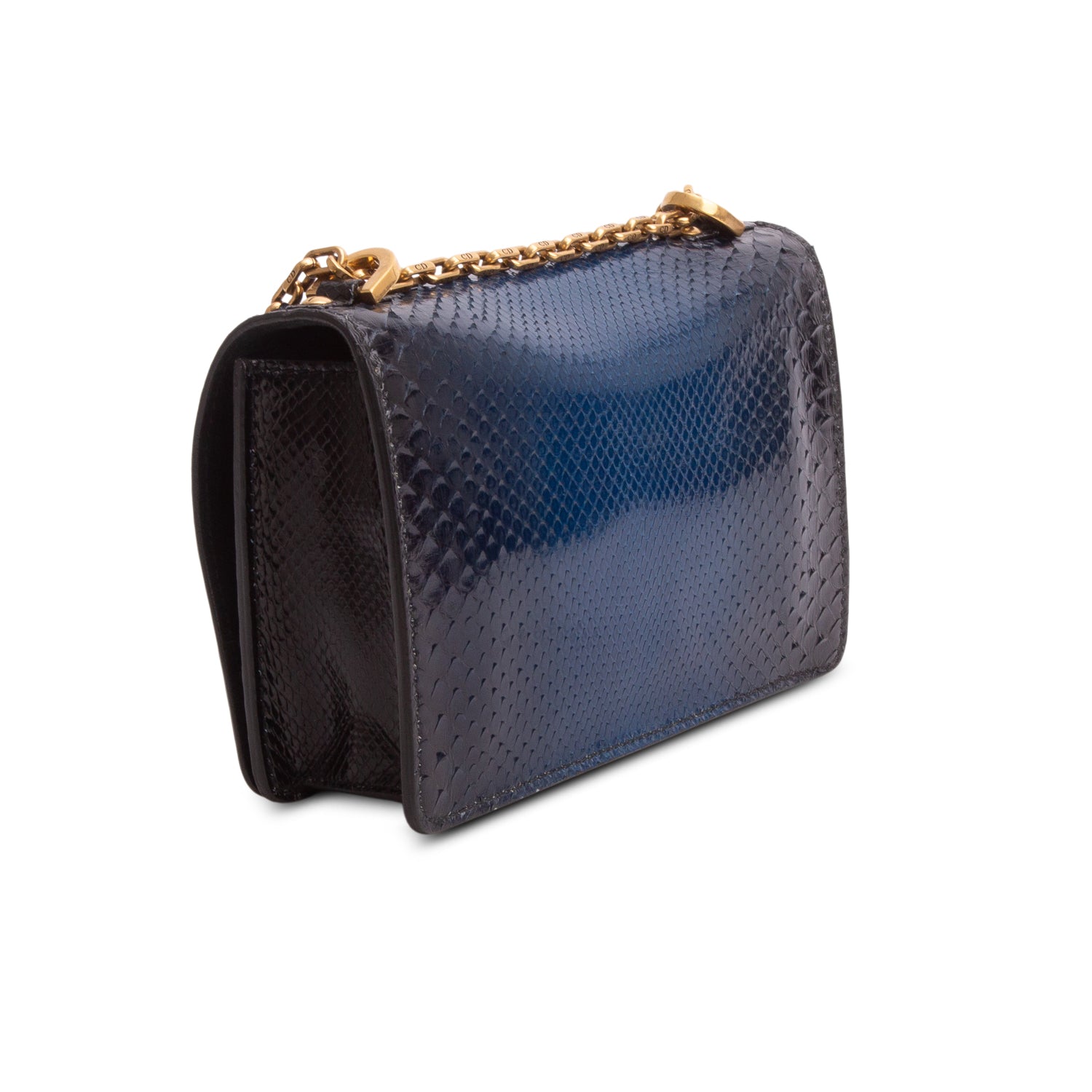 Christian Dior Navy Python Medium J'adior Chain Flap Bag