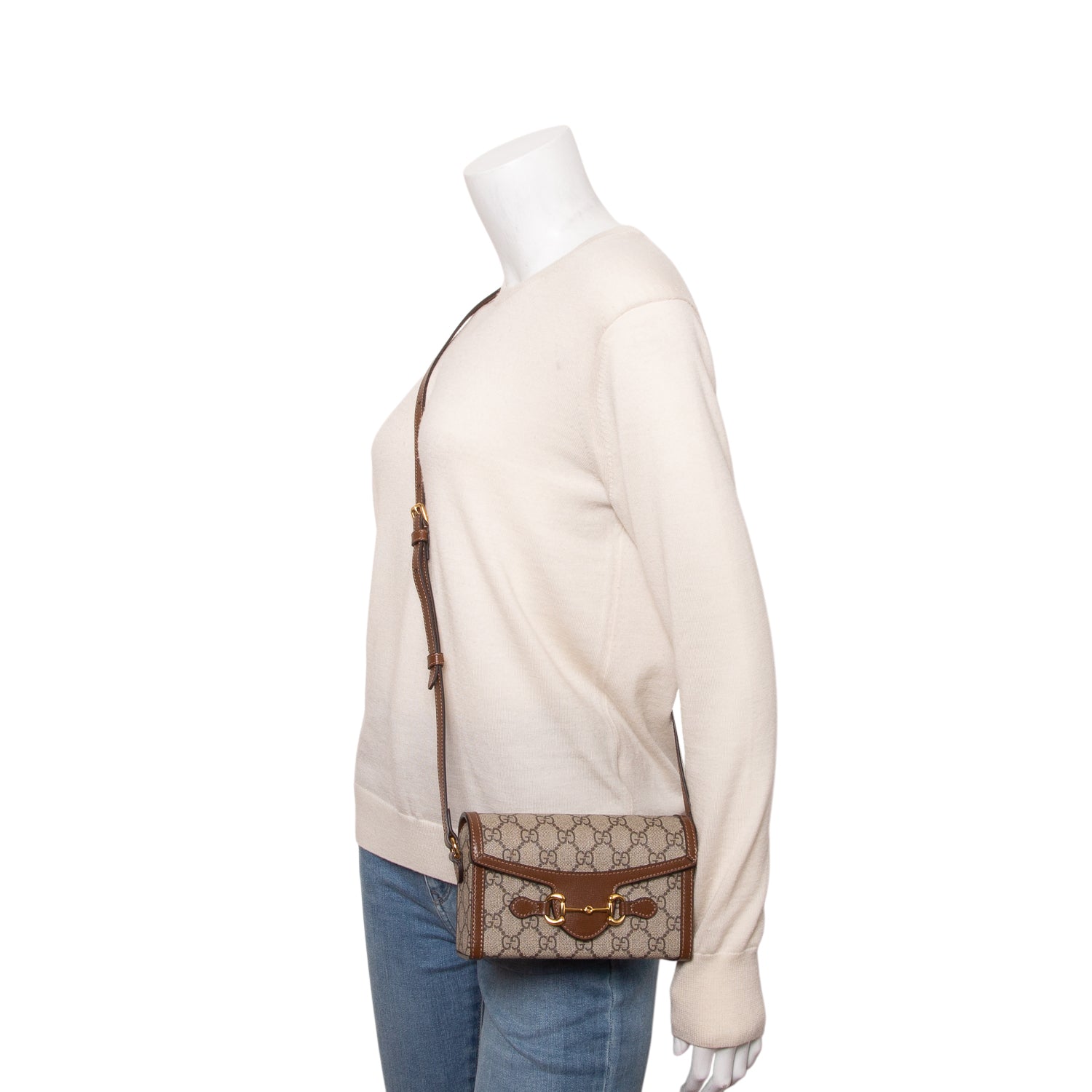 Gucci GG Supreme Monogram Mini Horsebit 1955 Shoulder Bag