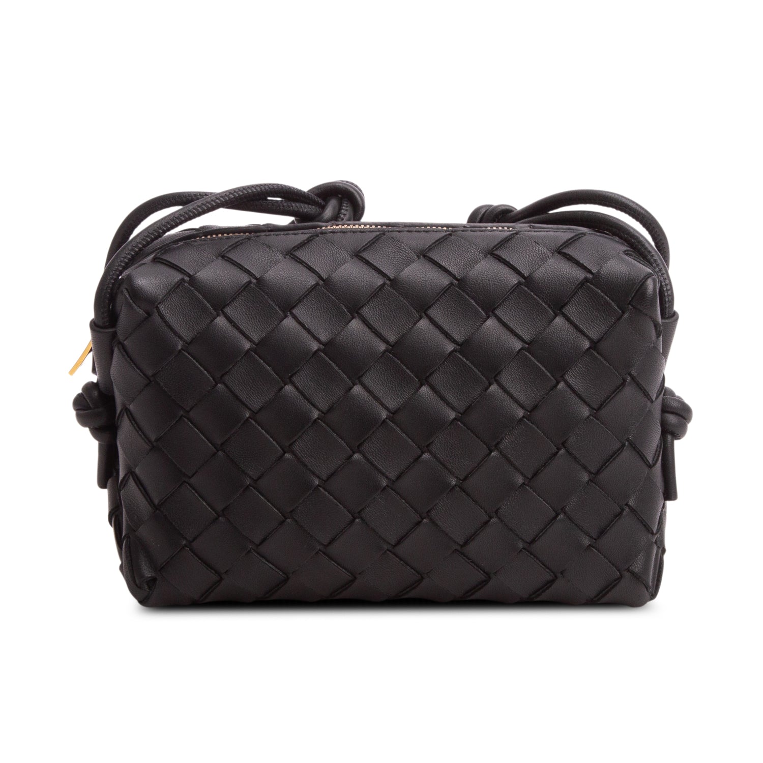 Bottega Veneta Black Nappa Intrecciato Mini Loop Camera Bag