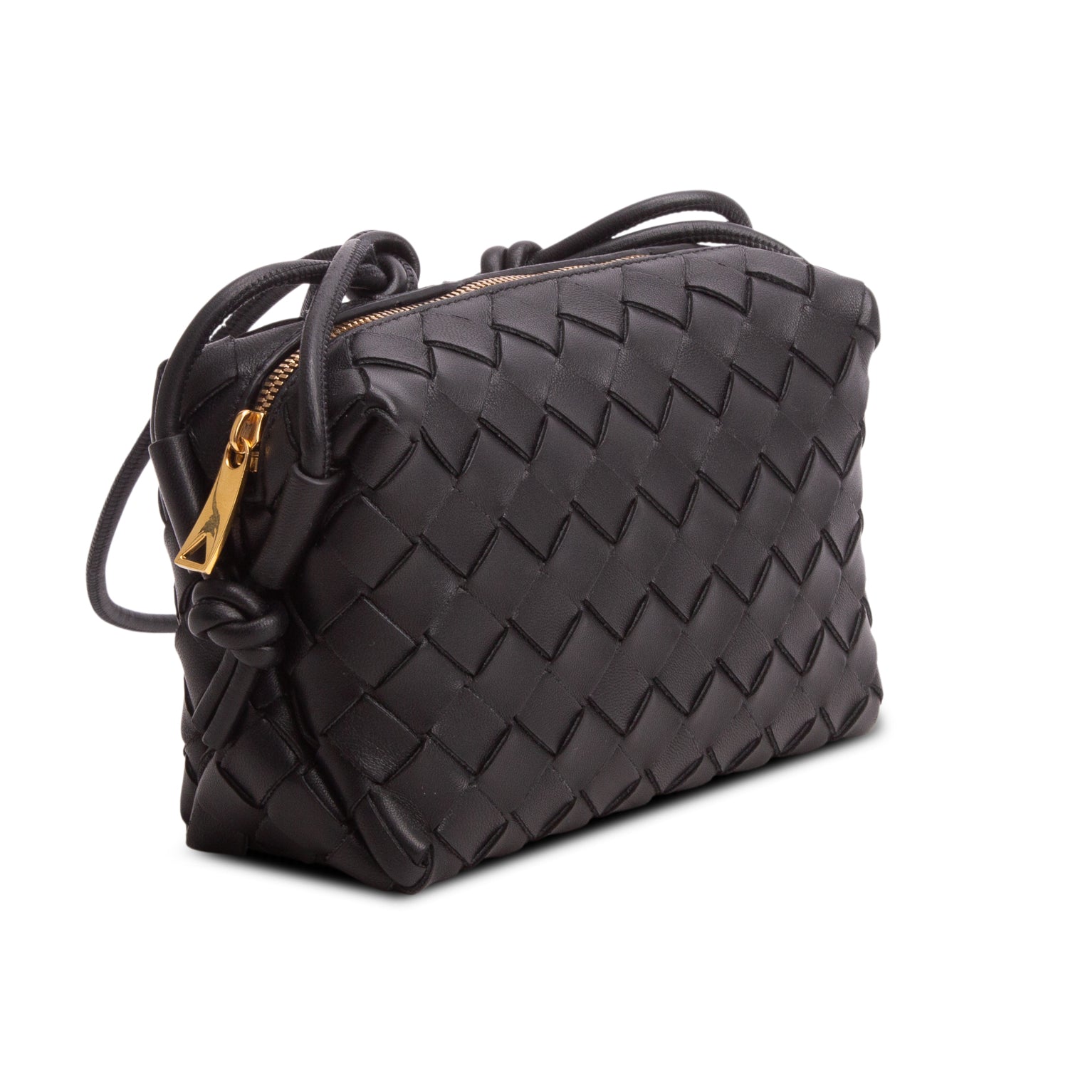 Bottega Veneta Black Nappa Intrecciato Mini Loop Camera Bag