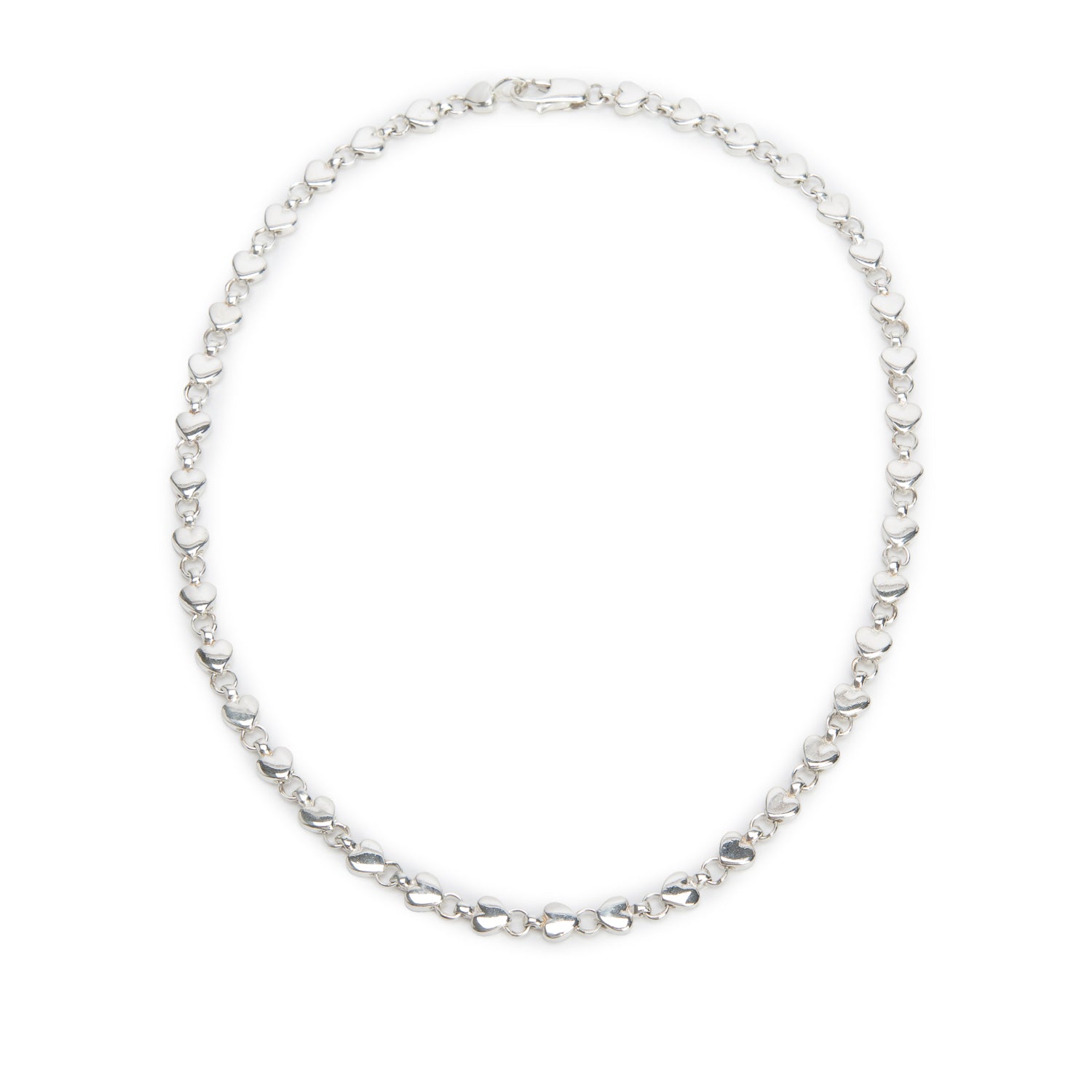 Tiffany & Co. Sterling Silver Vintage Heart Link Necklace