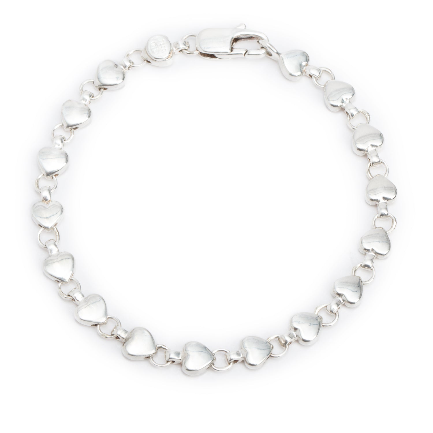 Tiffany & Co. Vintage Sterling Silver Heart Link Bracelet