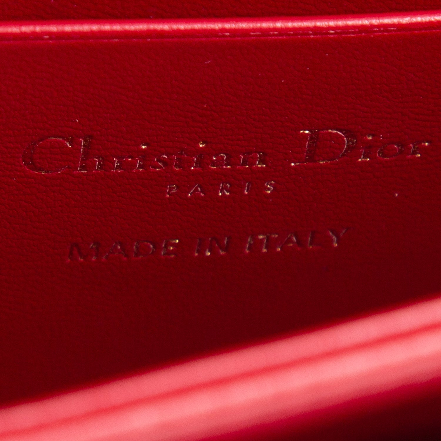 Christian Dior 2025 Red Patent Leather Cannage Mini My Dior Bag w/ Box & Chain