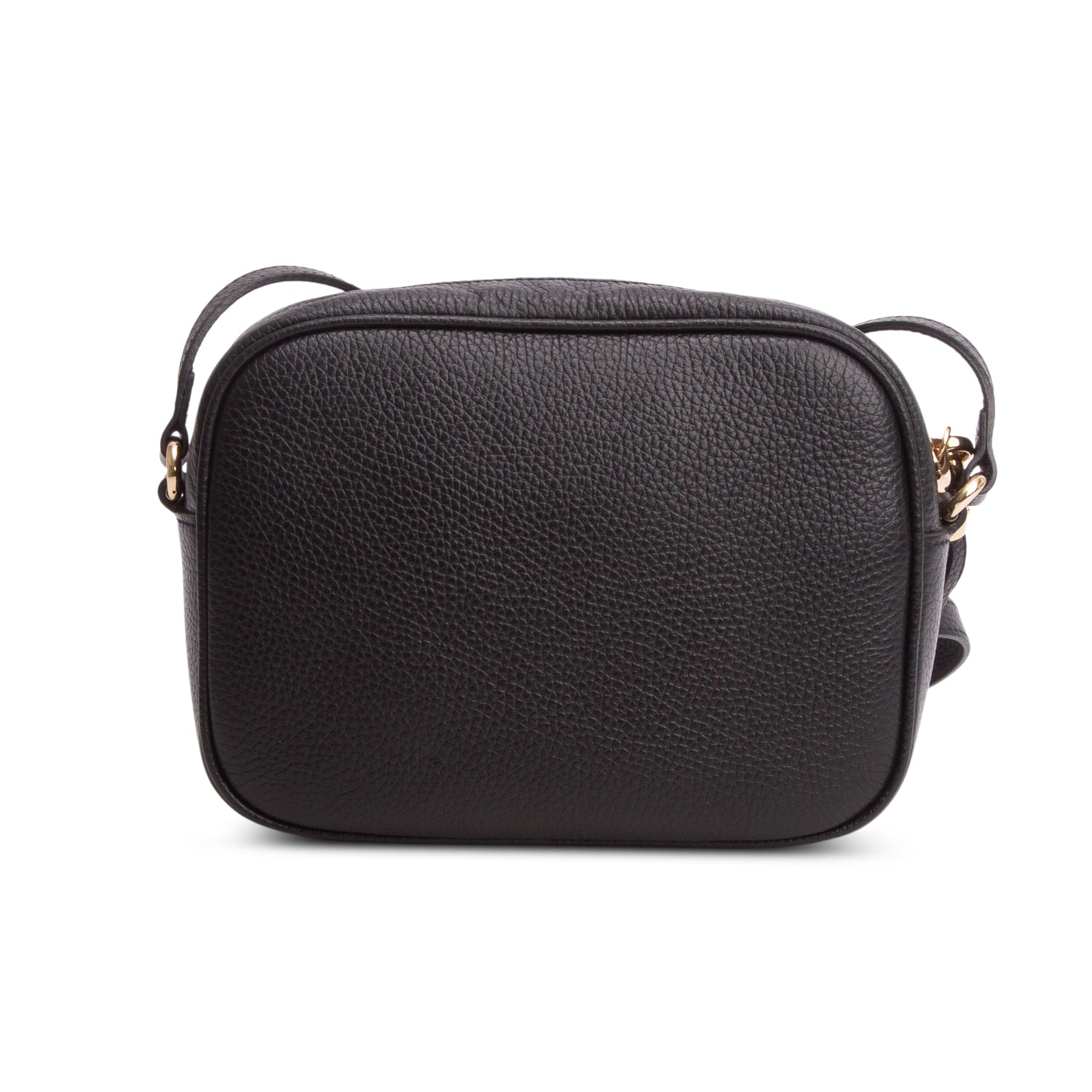 Gucci Black Pebbled Calfskin Leather Small Soho Disco Bag w/ Box