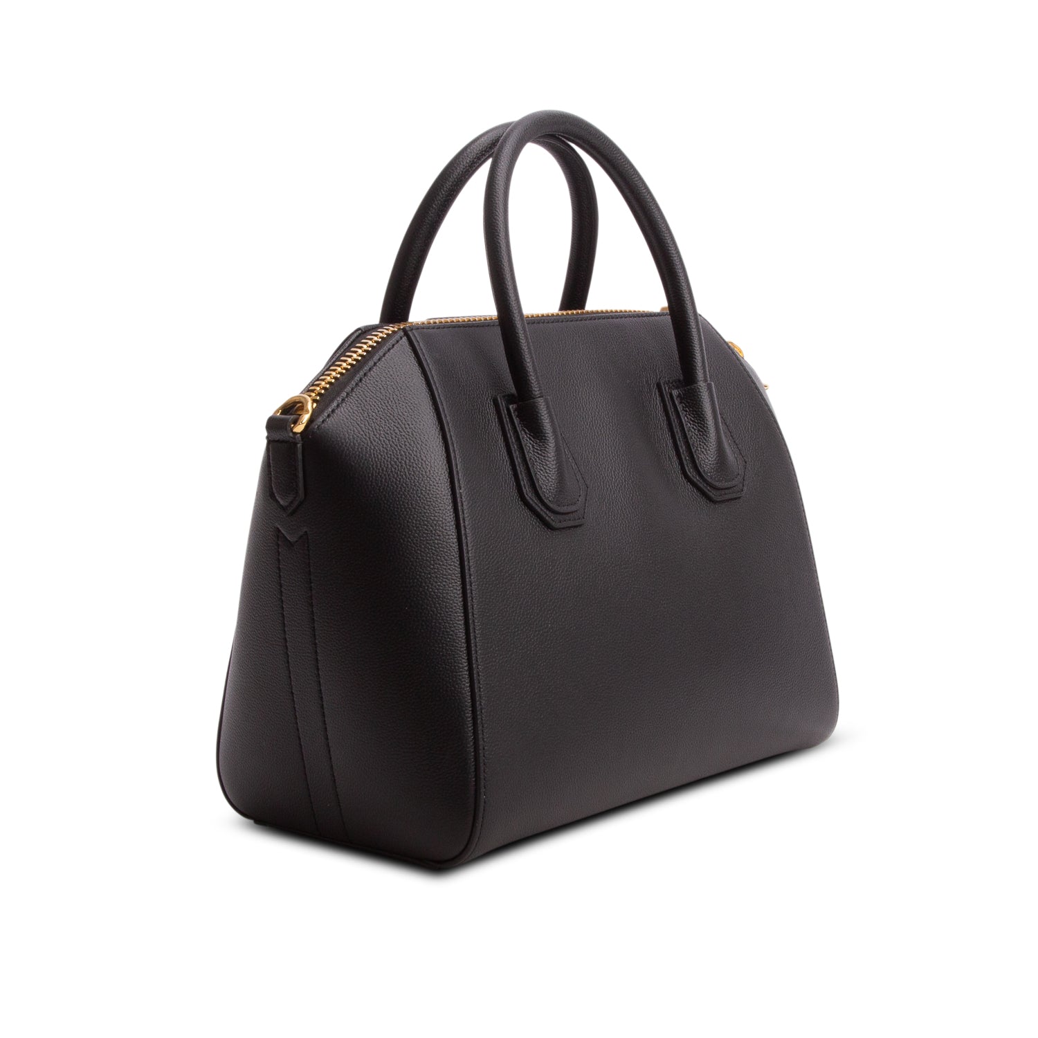 Givenchy 2023 Black Sugar Goatskin Leather Small Antigona w/ Strap
