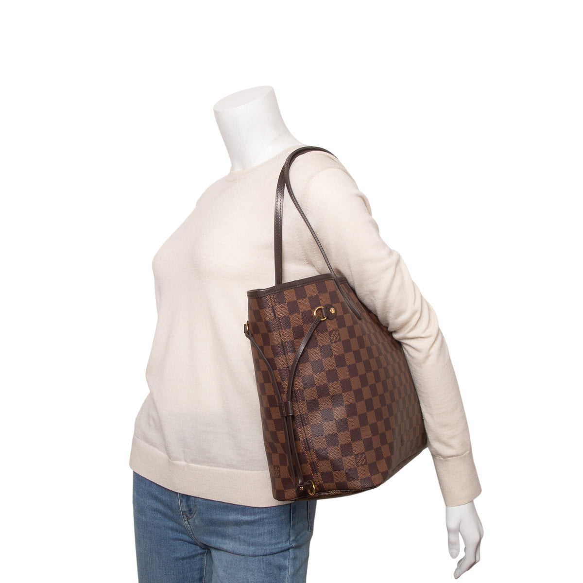 Louis Vuitton Damier Ebene Neverfull MM w/ Pouch
