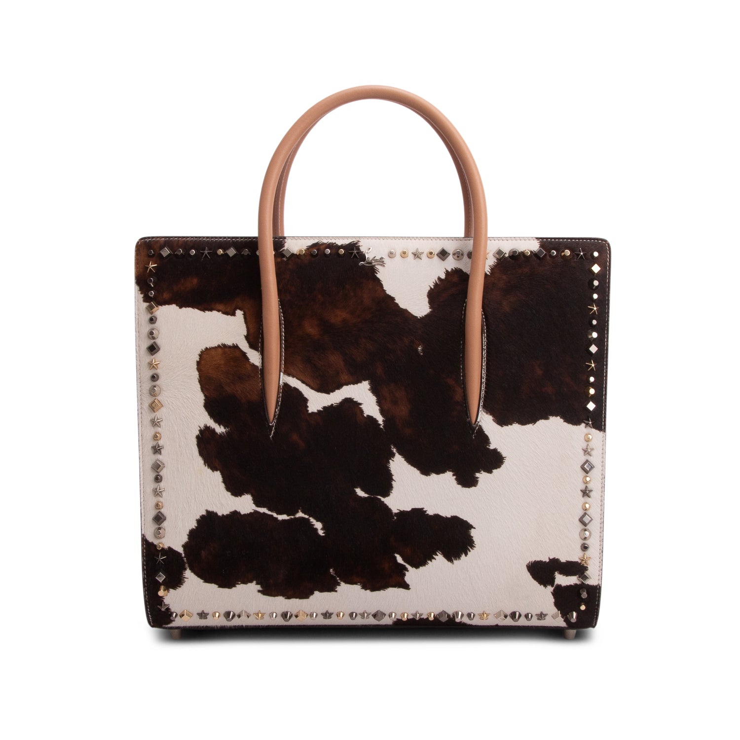 Christian Louboutin Multicolor Calf Hair/Leather Large Pony Cowboy Paloma w/ Strap