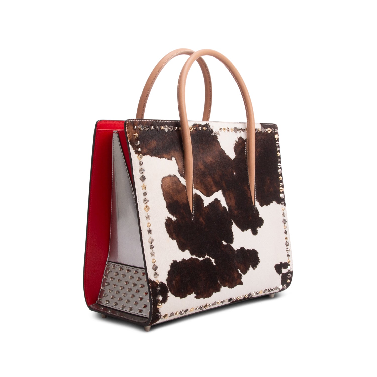 Christian Louboutin Multicolor Calf Hair/Leather Large Pony Cowboy Paloma w/ Strap