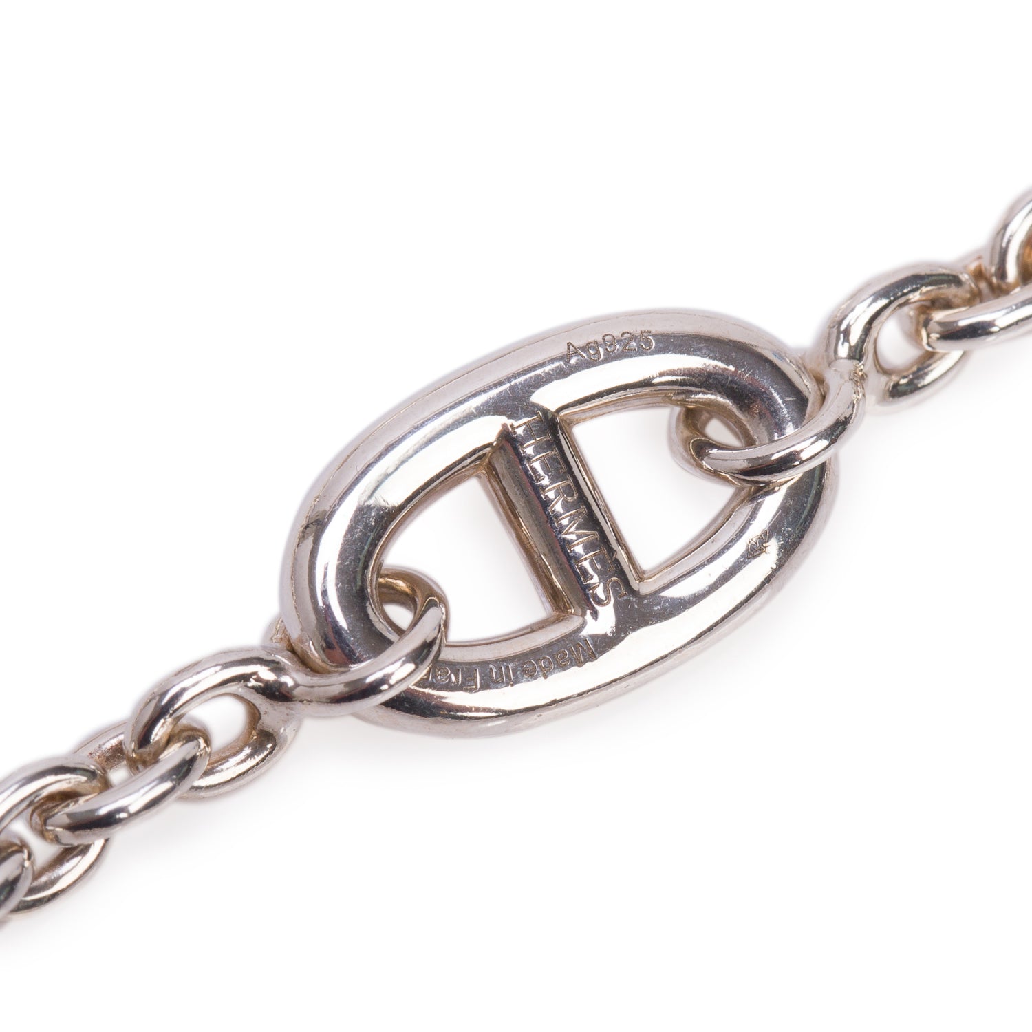 Hermes Sterling Silver Farandole Long Necklace 160