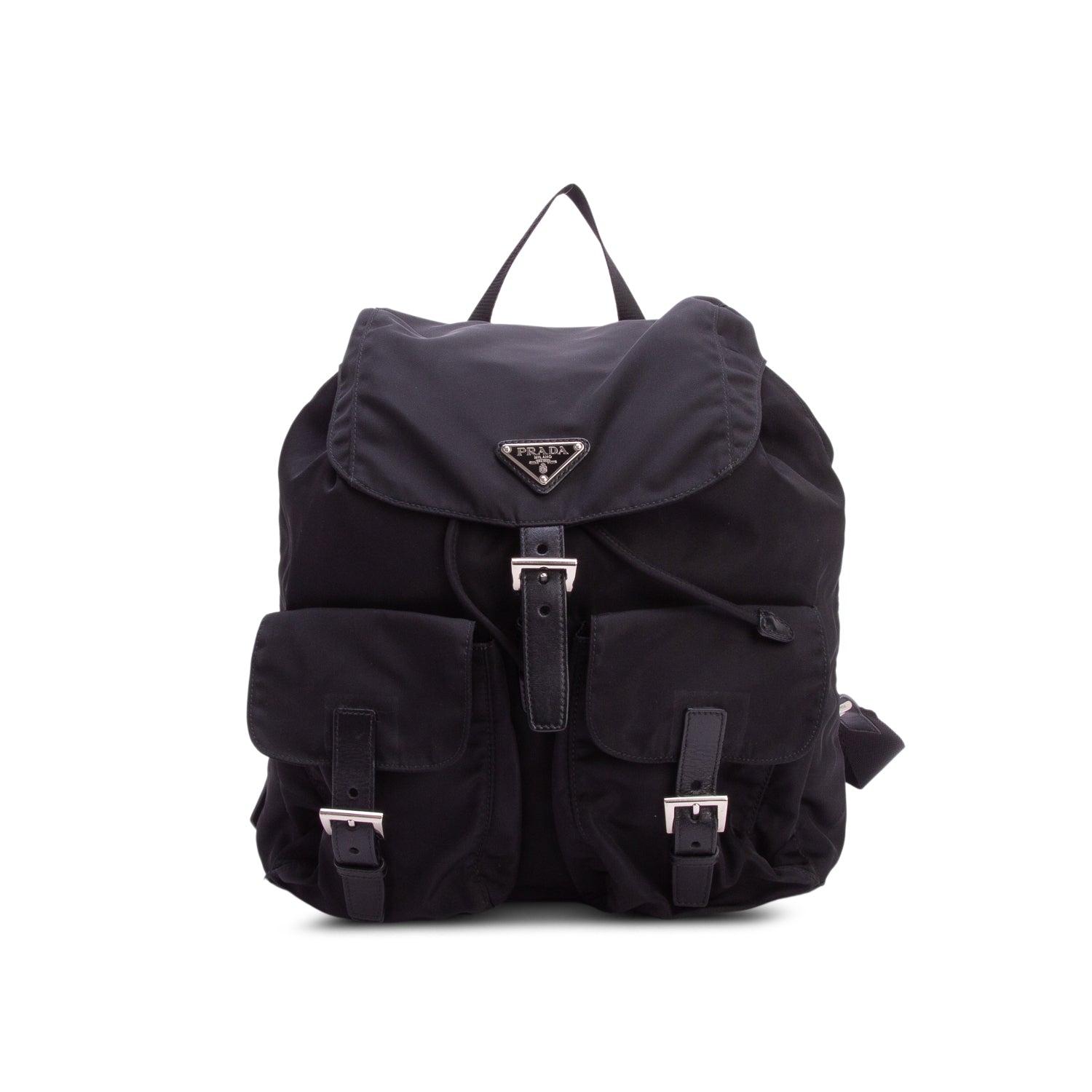Prada Black Tessuto Vela Medium Backpack