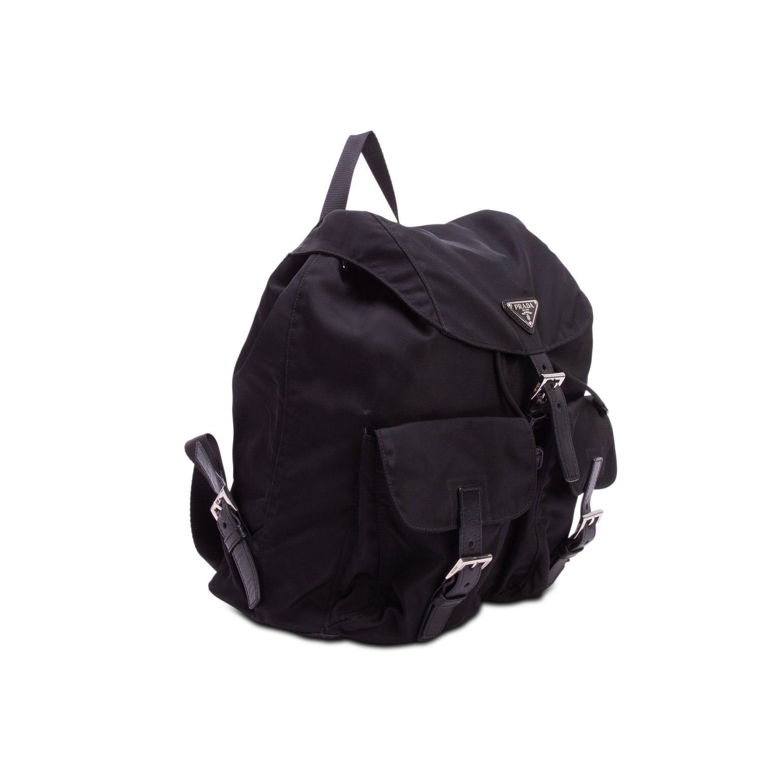 Prada Black Tessuto Vela Medium Backpack