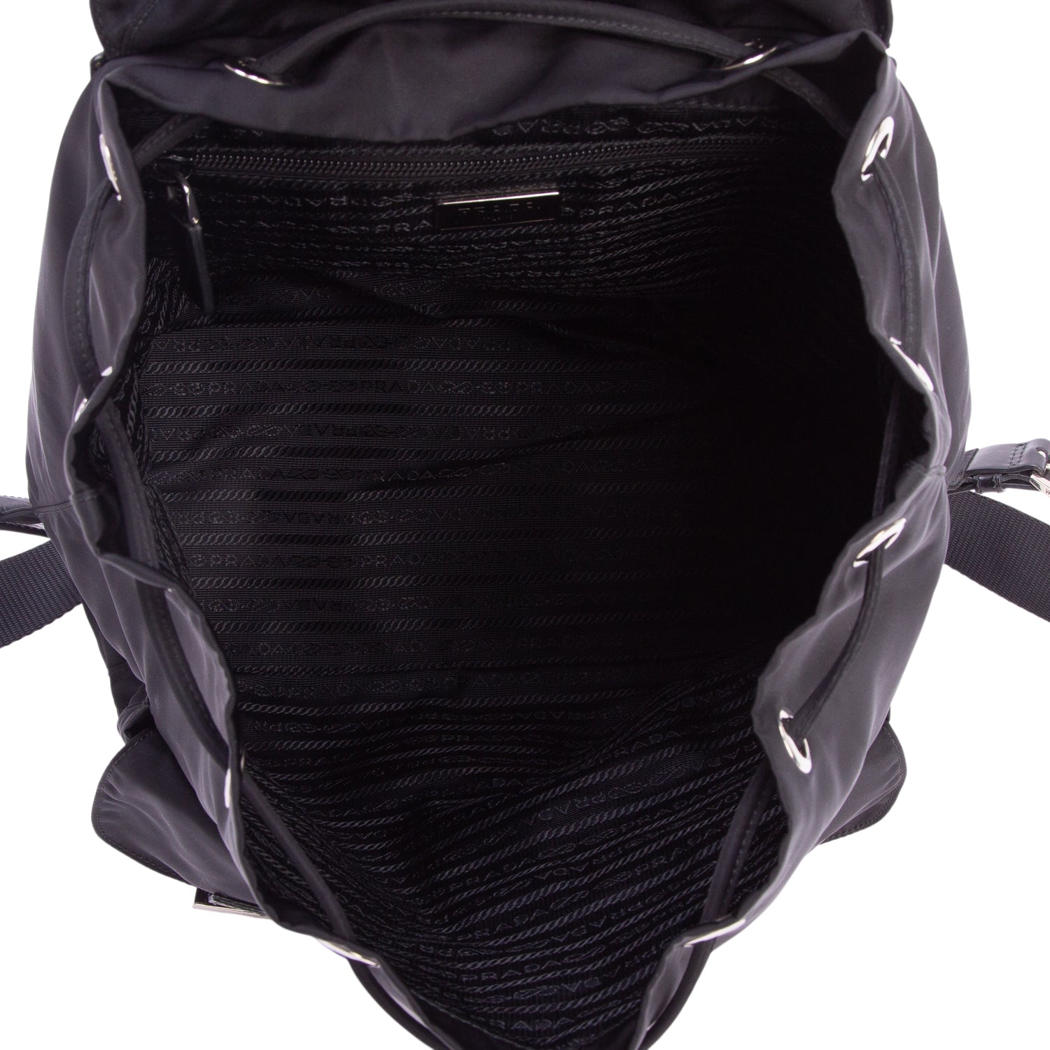 Prada Black Tessuto Vela Medium Backpack