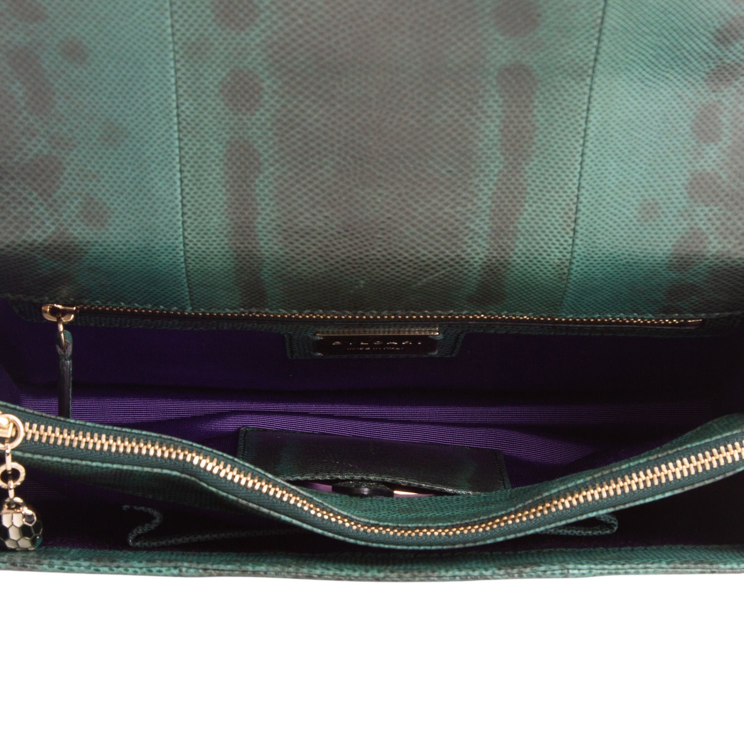 Bulgari Green Karung Serpenti Forever Medium Shoulder Bag