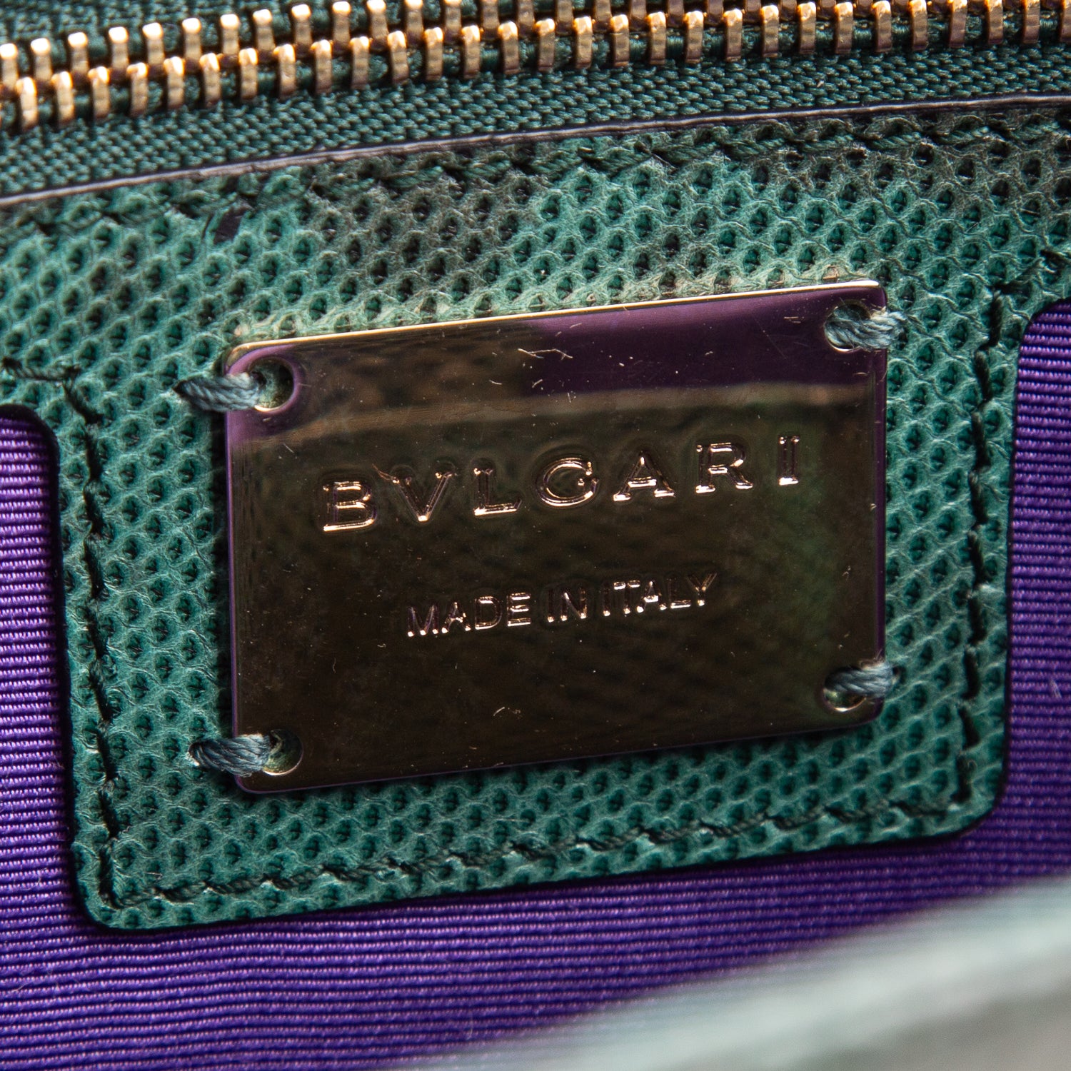 Bulgari Green Karung Serpenti Forever Medium Shoulder Bag