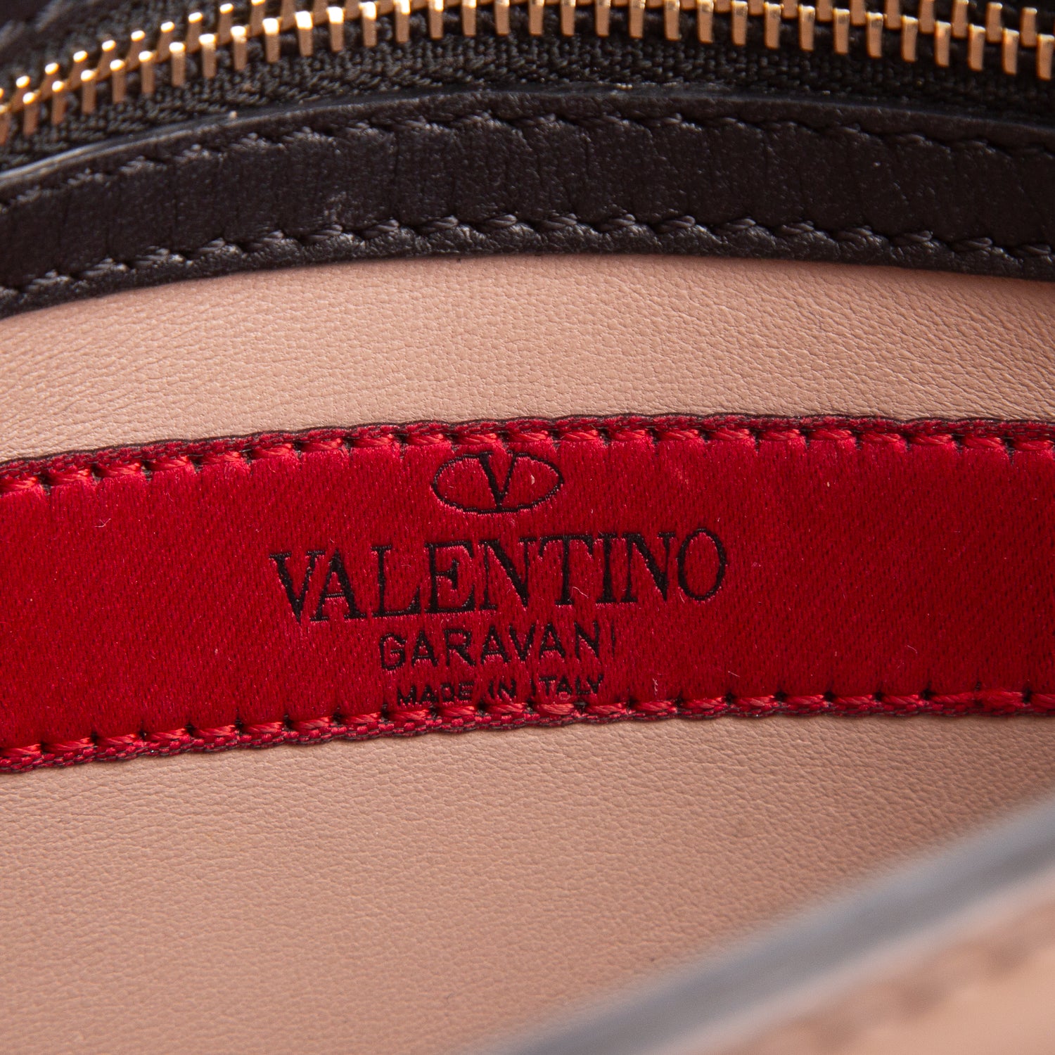 Valentino Black Nappa Rockstud Wristlet Clutch