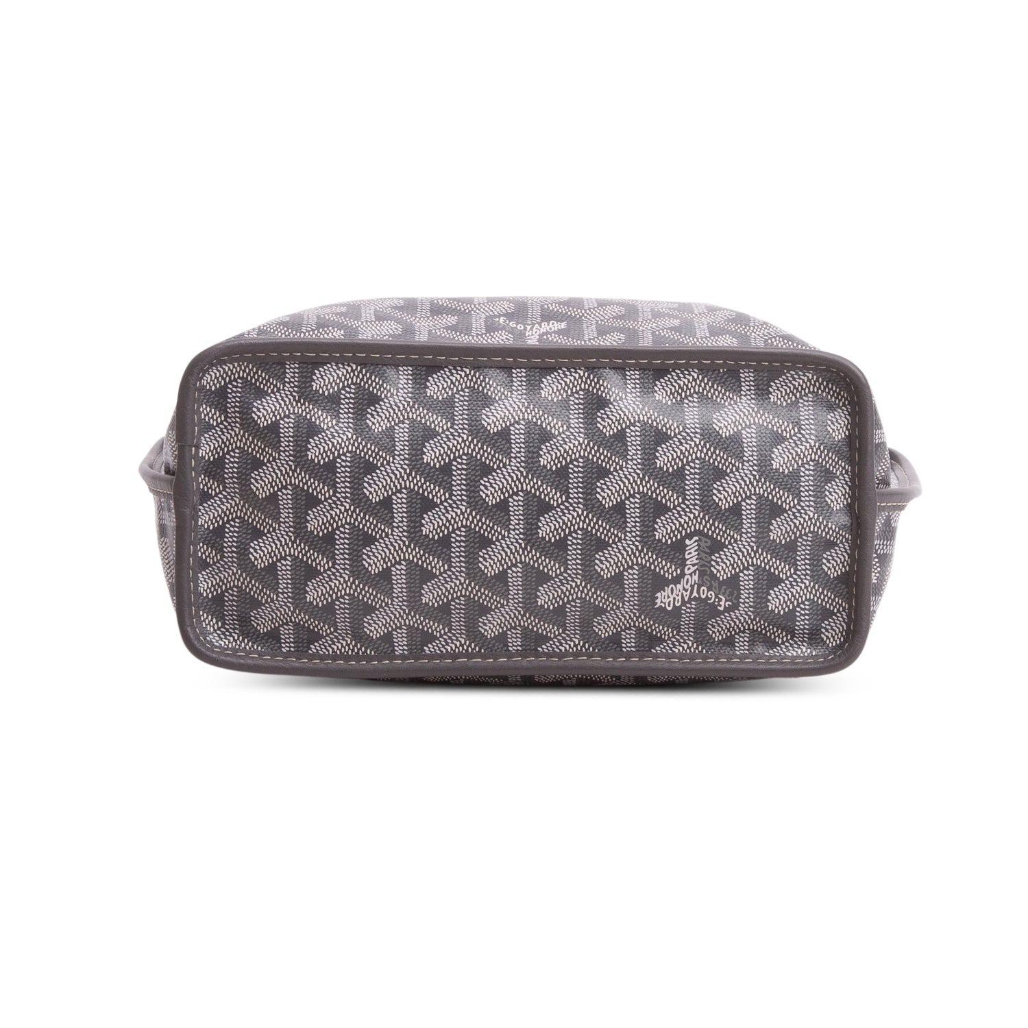 Goyard 2023 Grey Goyardine Reversible Mini Anjou w/ Pouch