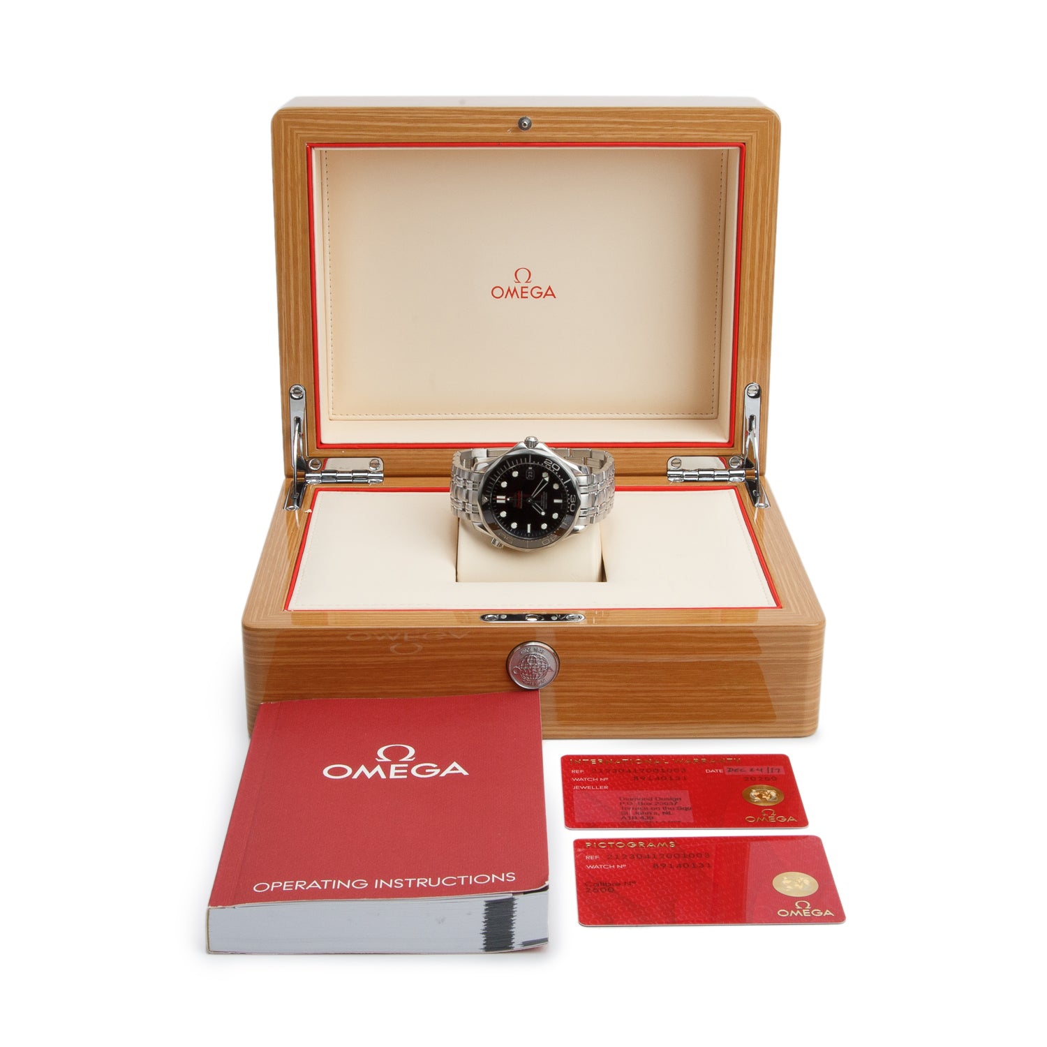 Omega Stainless Steel Seamaster Diver 300M Co-Axial Chronometer 41 MM Automatic Watch Black Dial w/ Box & Papers