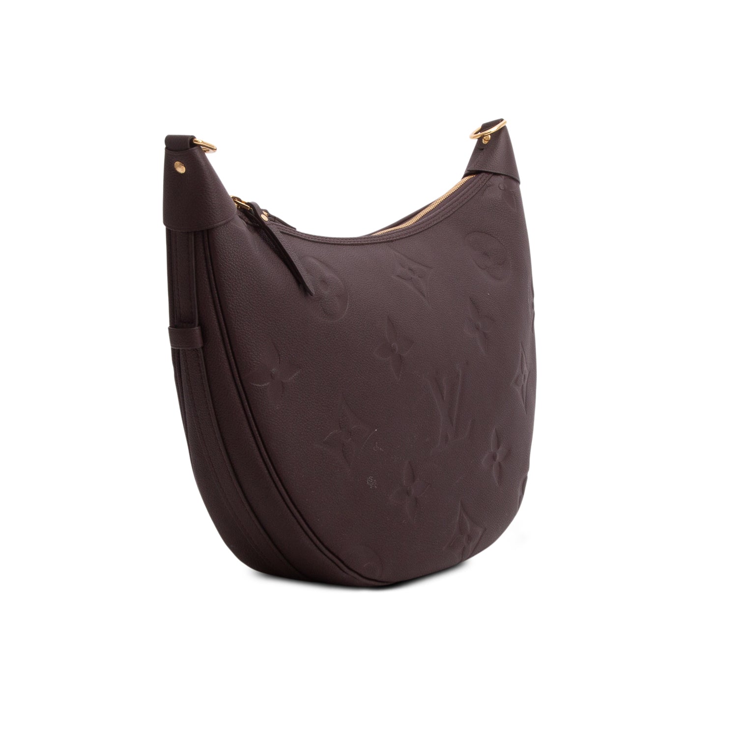 Louis Vuitton Brown Empreinte Monogram Giant Loop Hobo w/ Pouch & Straps