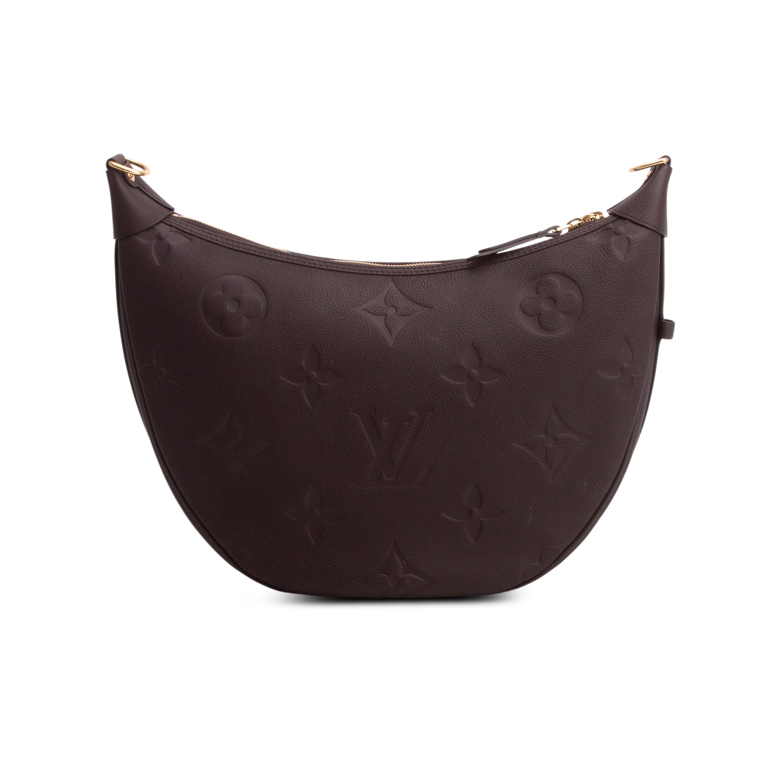 Louis Vuitton Brown Empreinte Monogram Giant Loop Hobo w/ Pouch & Straps
