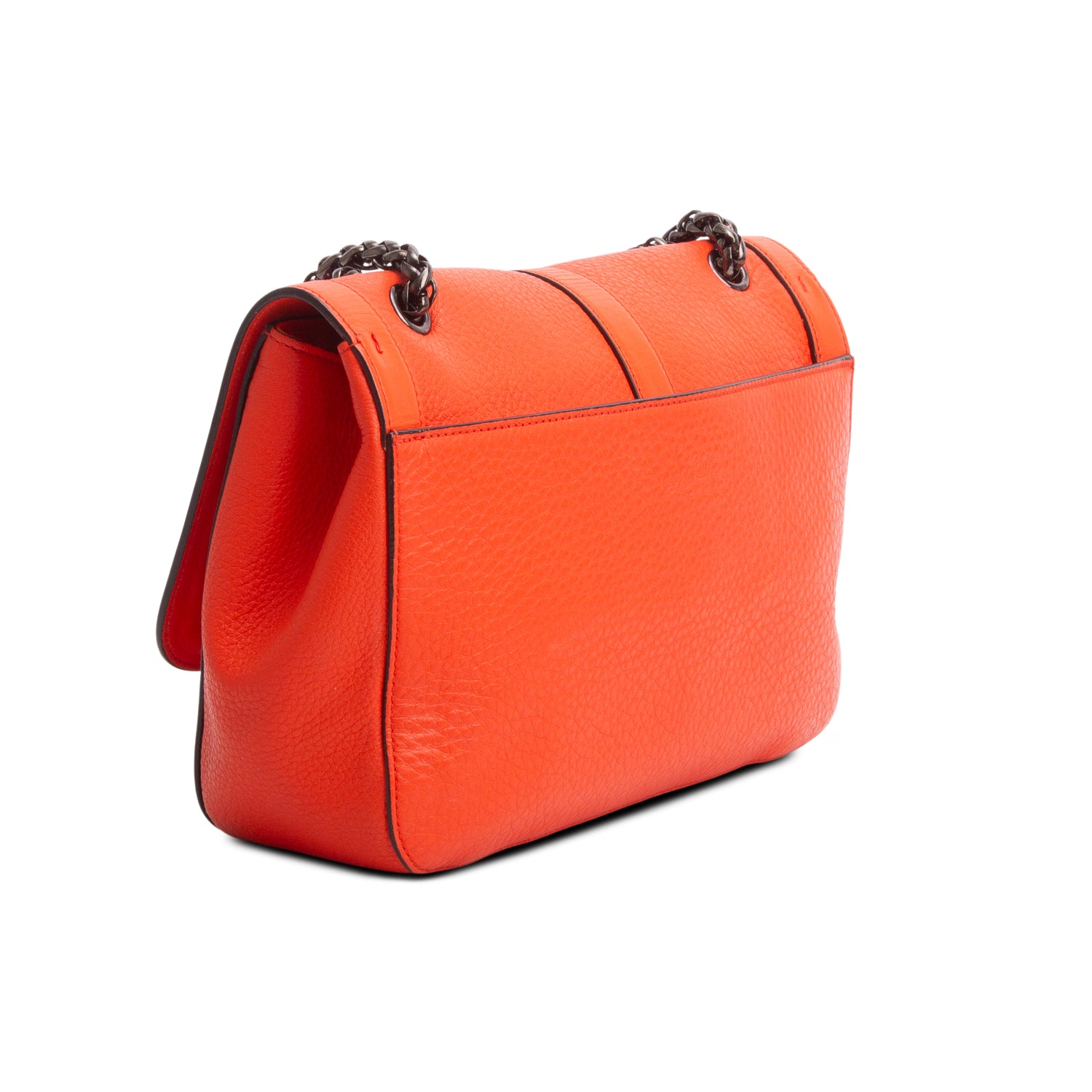 Christian Louboutin Orange Grained Calfskin Sweet Charity Shoulder Bag