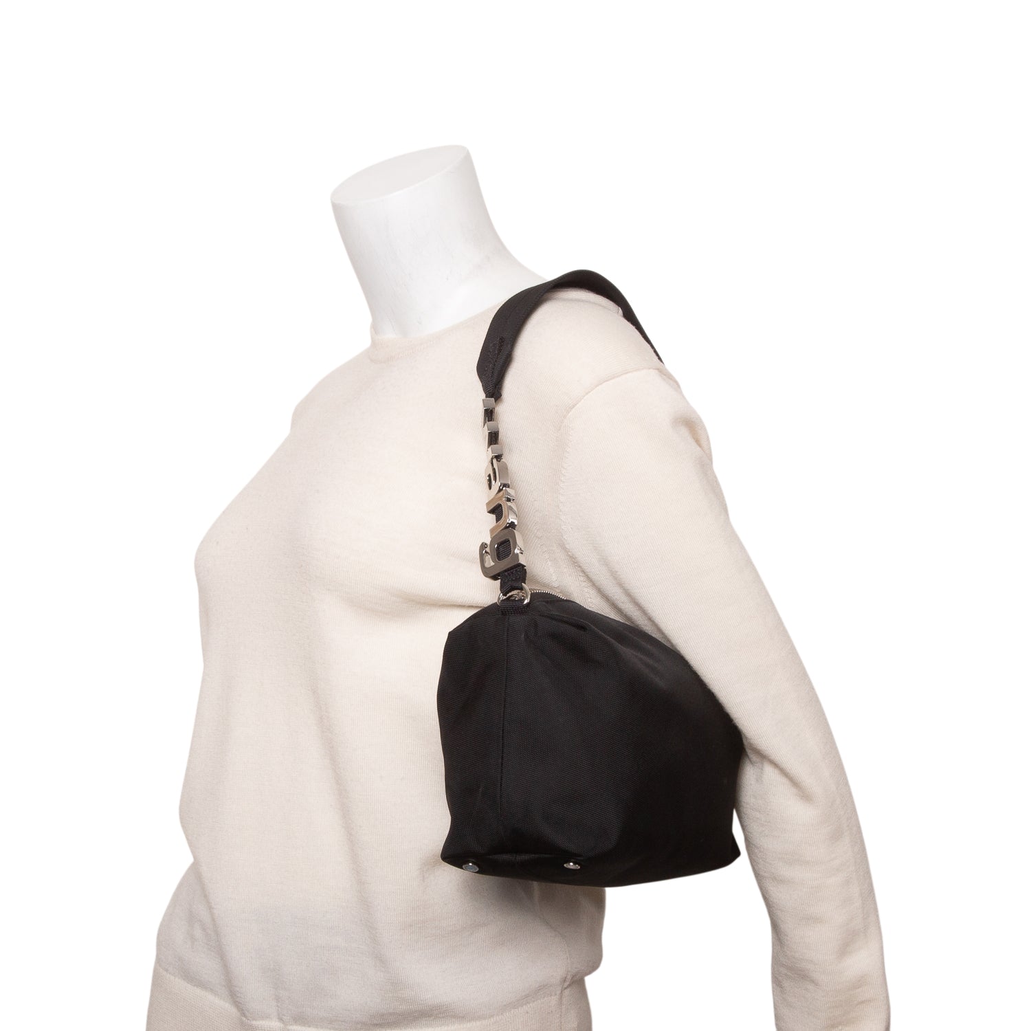Alexander Wang Black Nylon Heiress Shoulder Bag