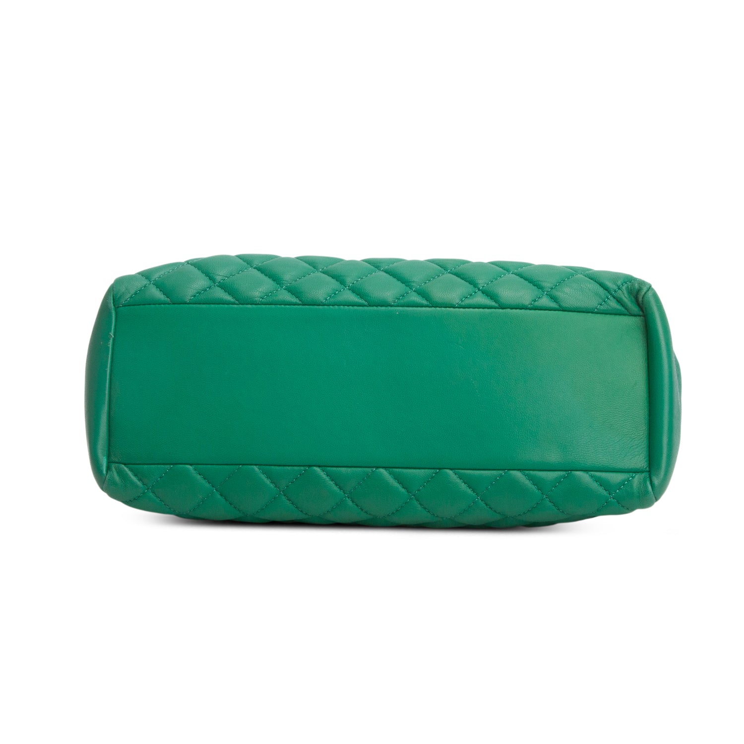 Versace Green Nappa Quilted Leather La Medusa Chain Shoulder Bag