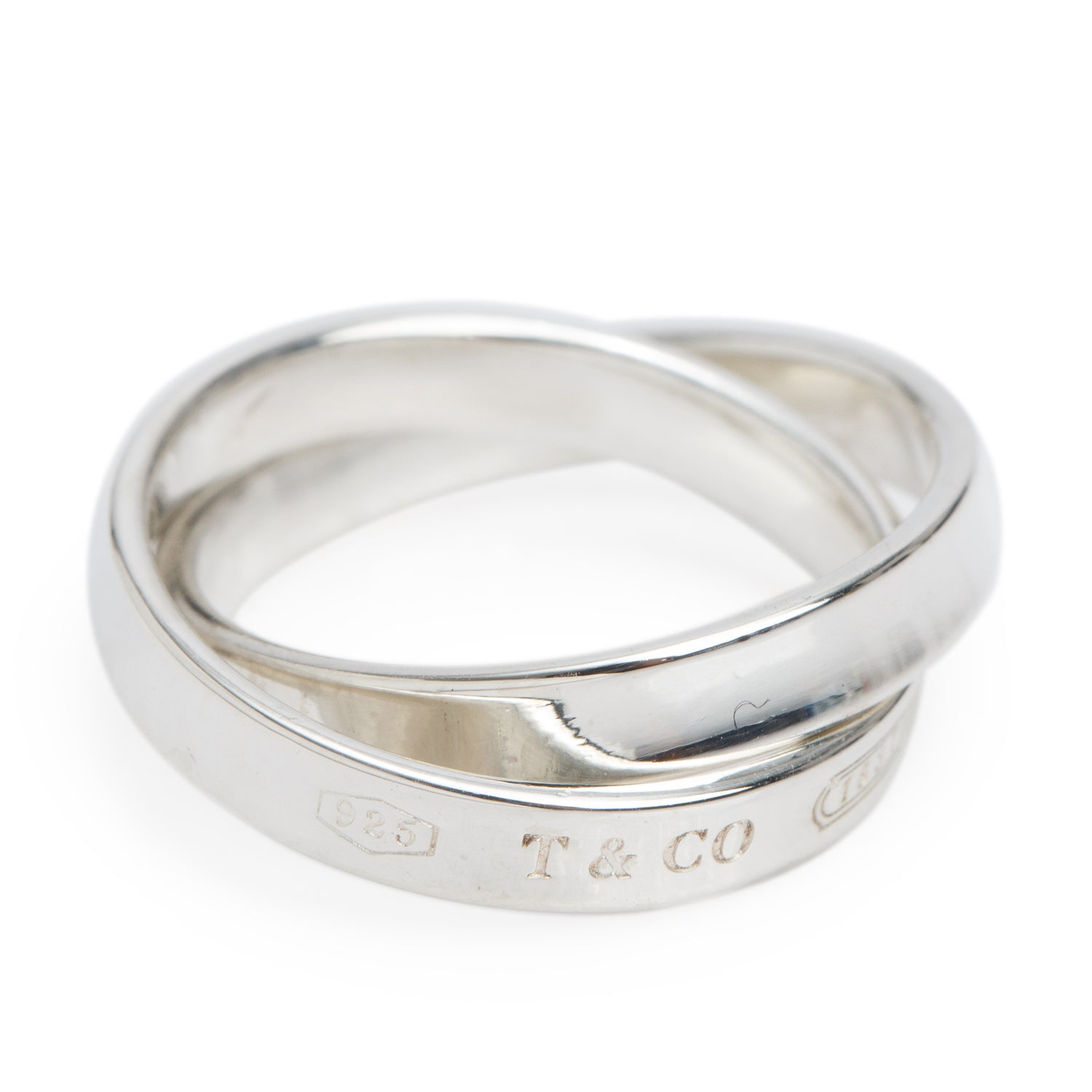 Tiffany & Co. Sterling Silver 1837 Interlocking Circles Ring, Size 6.75