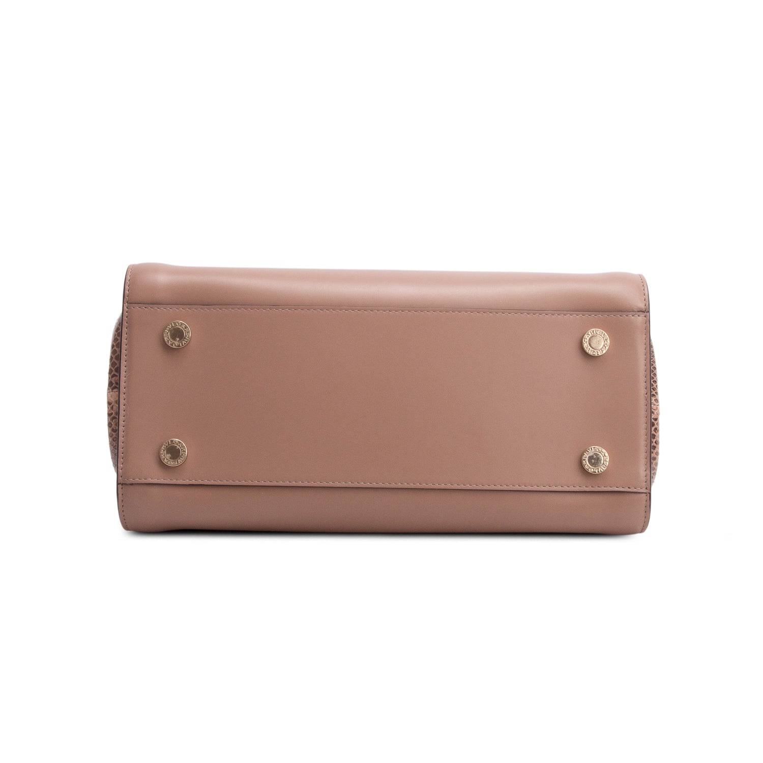 Bulgari Pink Leather & Karung Scaglie Tote w/ Strap
