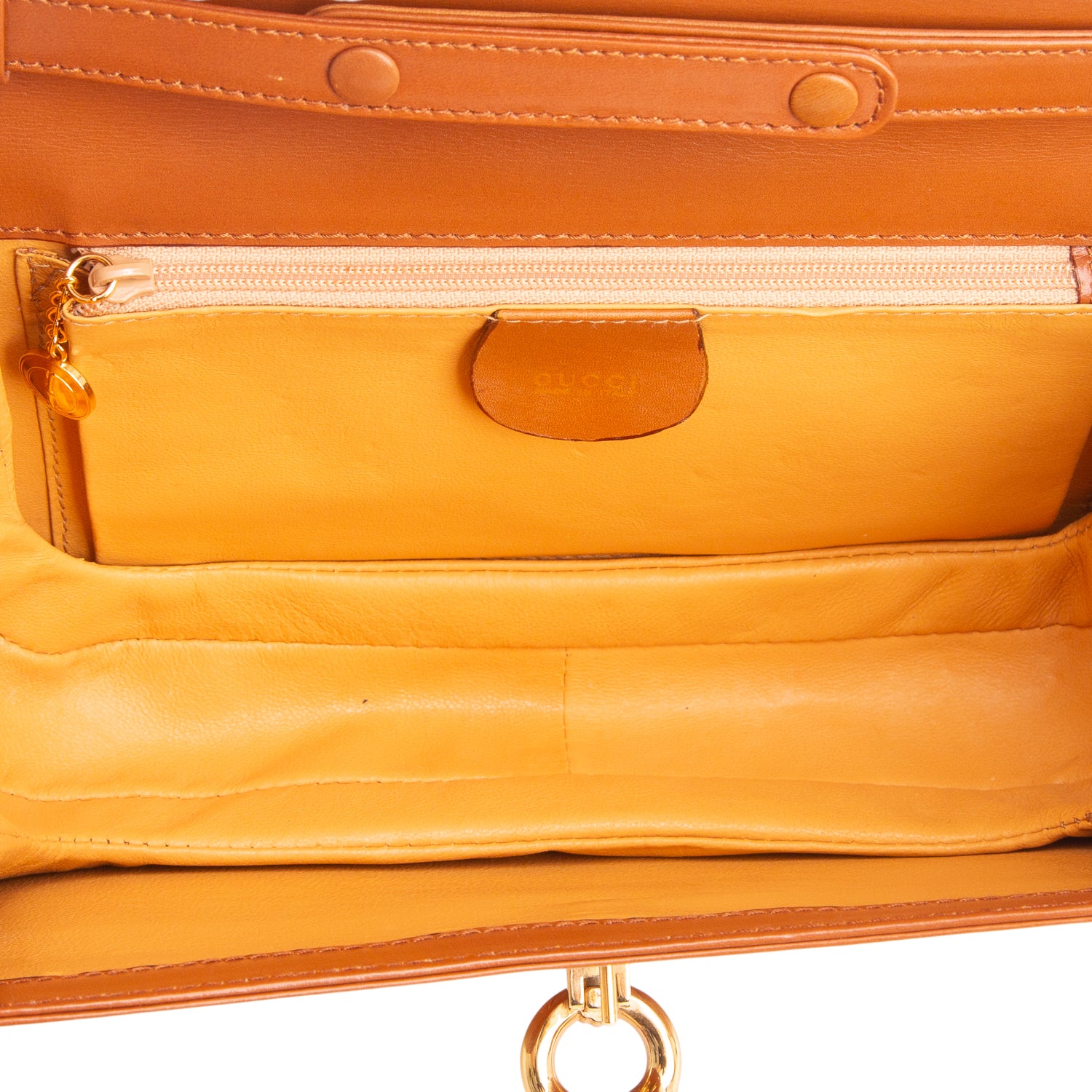 Gucci Vintage Brown Calfskin Shoulder Bag