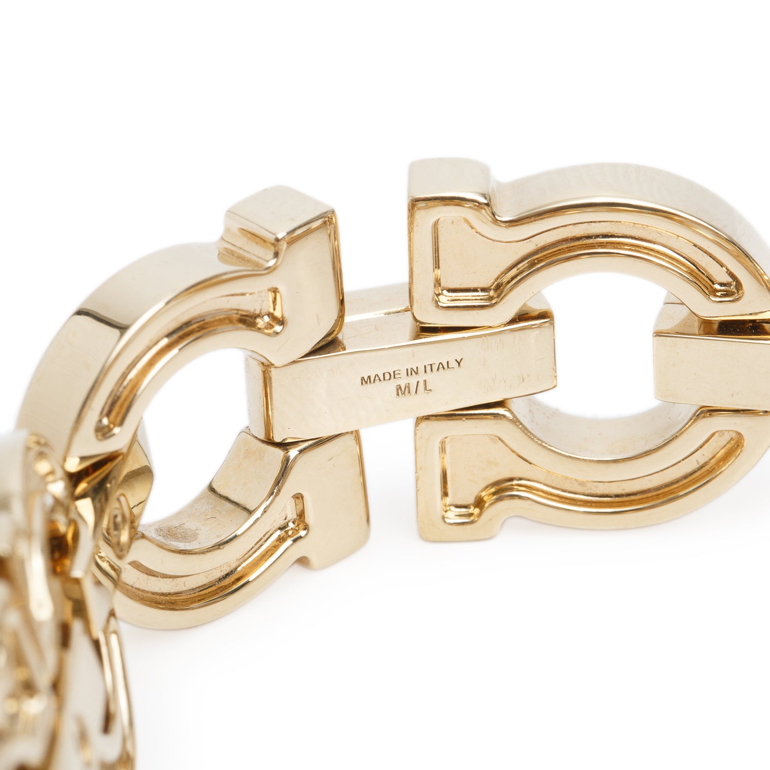 Ferragamo Gold-Tone Metal Gancini Link Bracelet