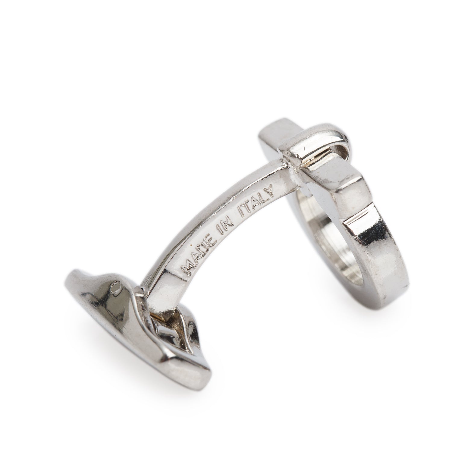 Salvatore Ferragamo Palladium Plated Gancini Cufflinks