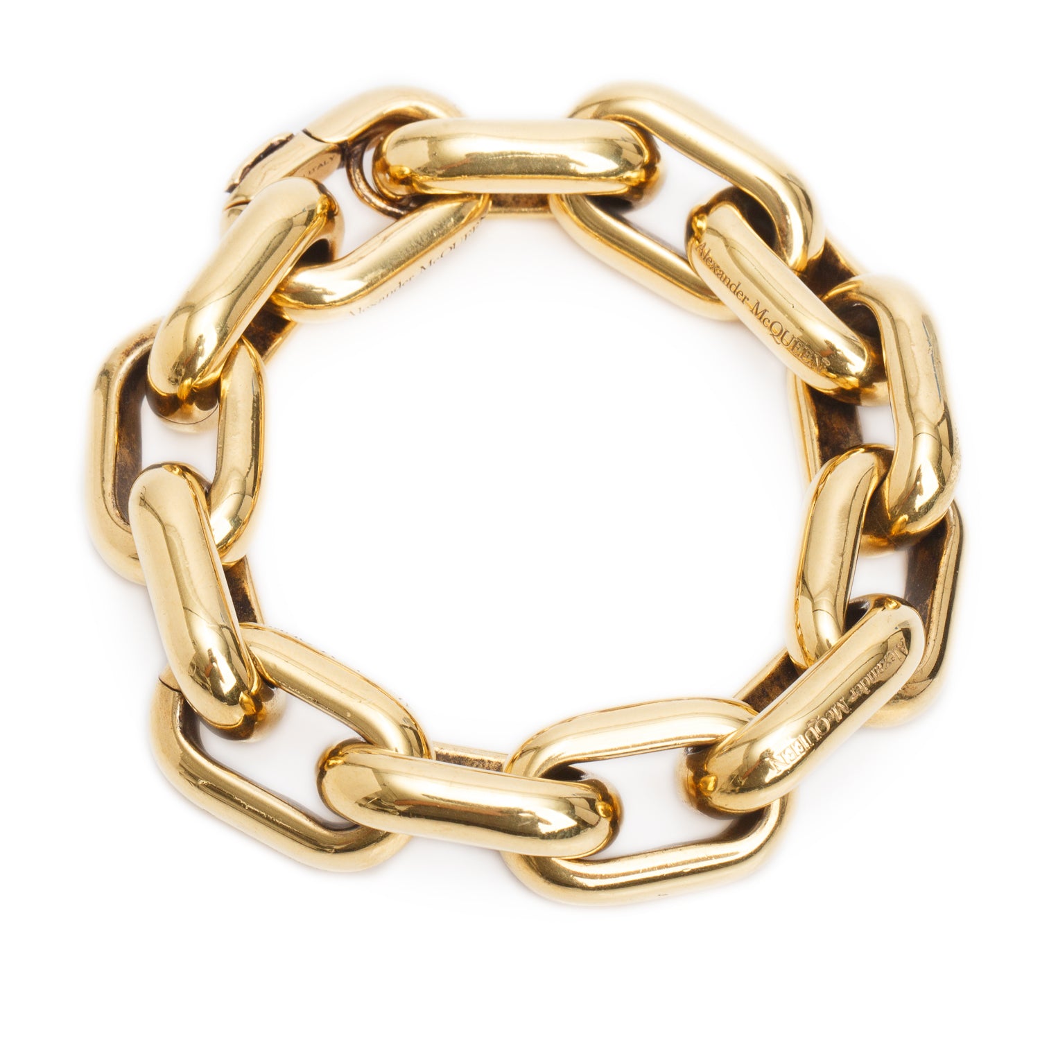 Alexander Mcqueen Gold-Plated Peek Chain Bracelet