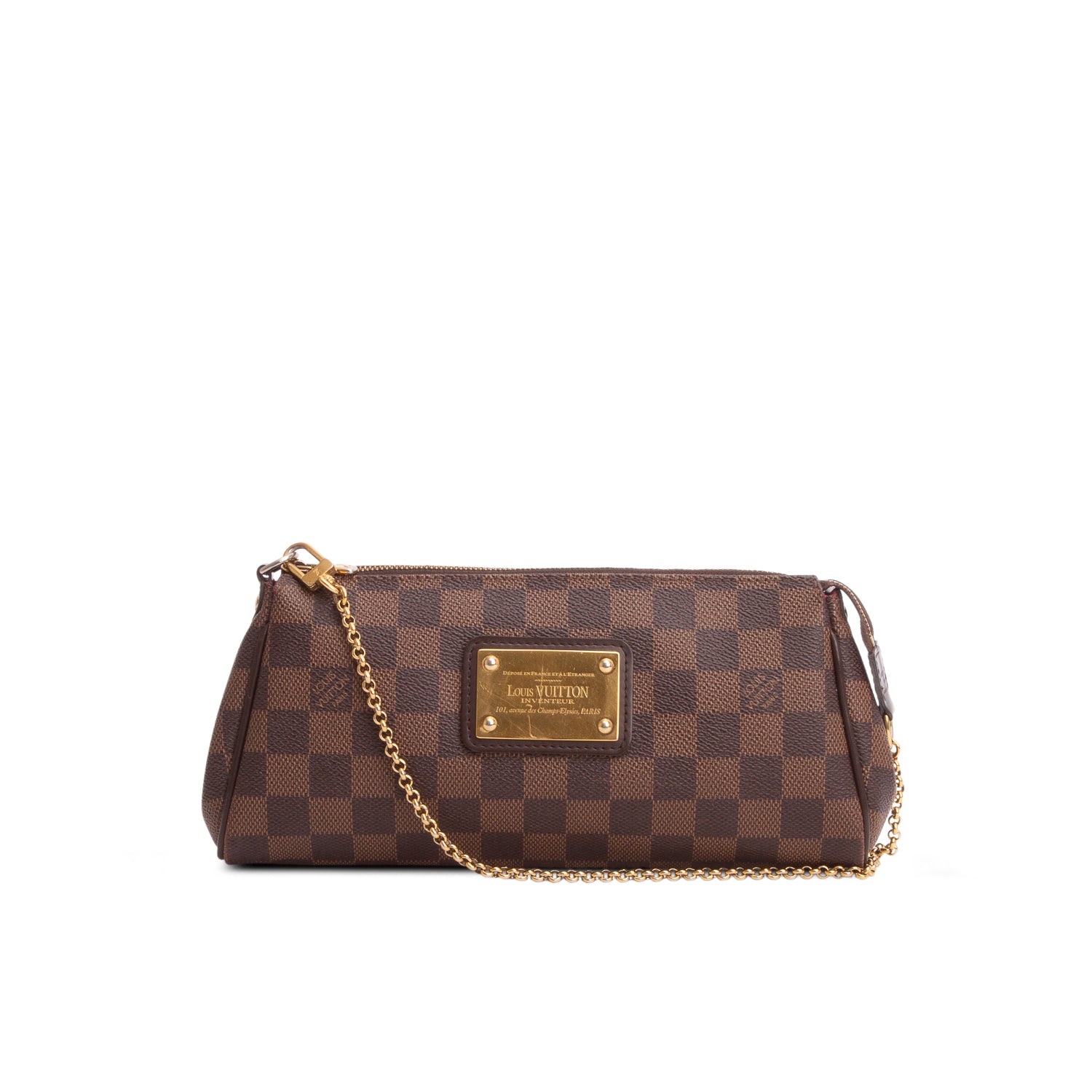 Louis Vuitton Damier Ebene Eva Clutch w/ Strap