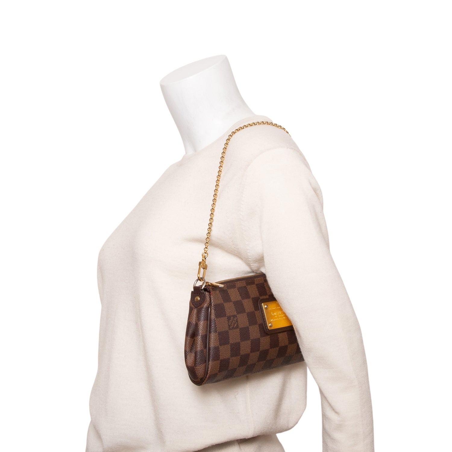 Louis Vuitton Damier Ebene Eva Clutch w/ Strap