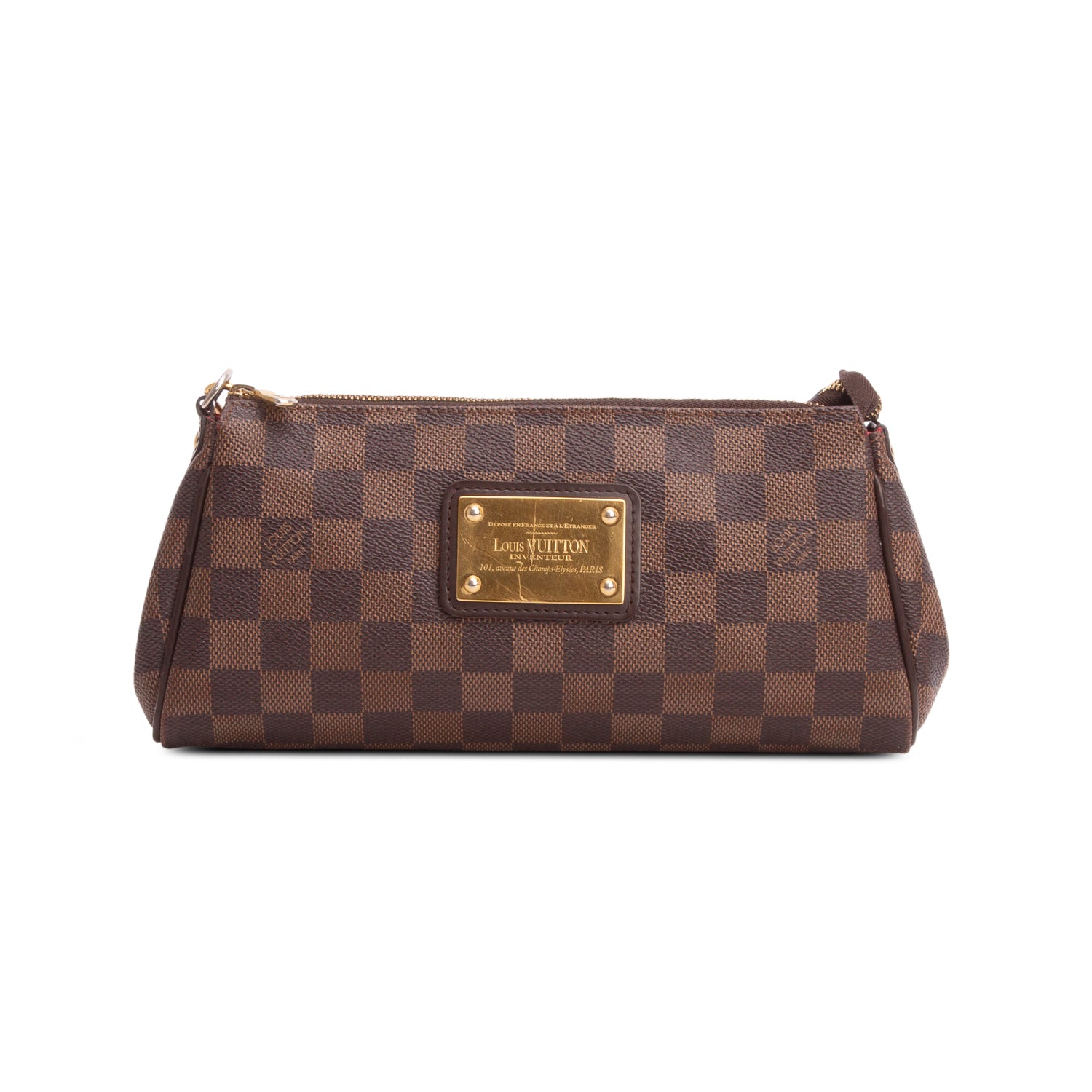 Louis Vuitton Damier Ebene Eva Clutch w/ Strap