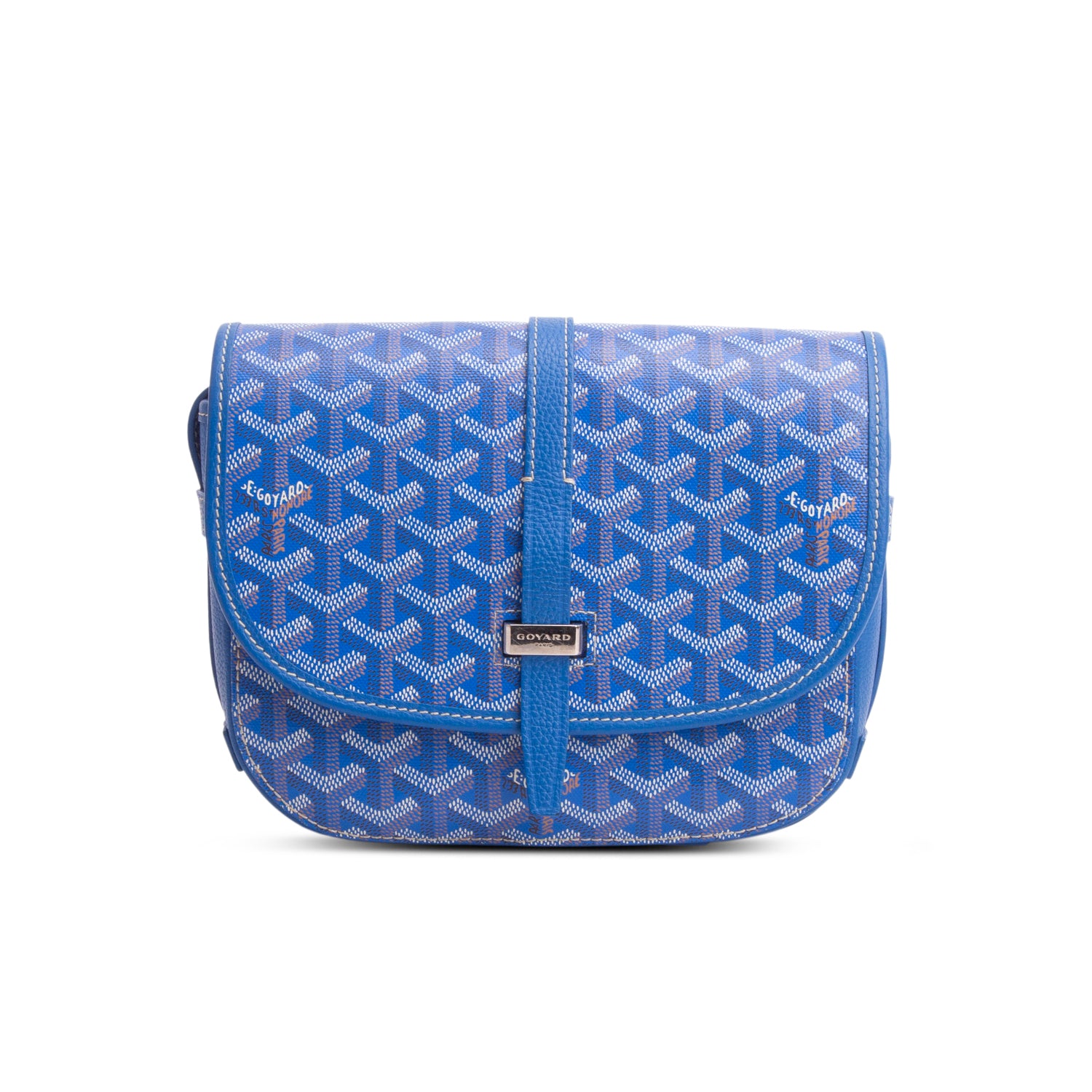 Goyard 2024 Blue Goyardine Canvas Belvedere II PM Crossbody Bag