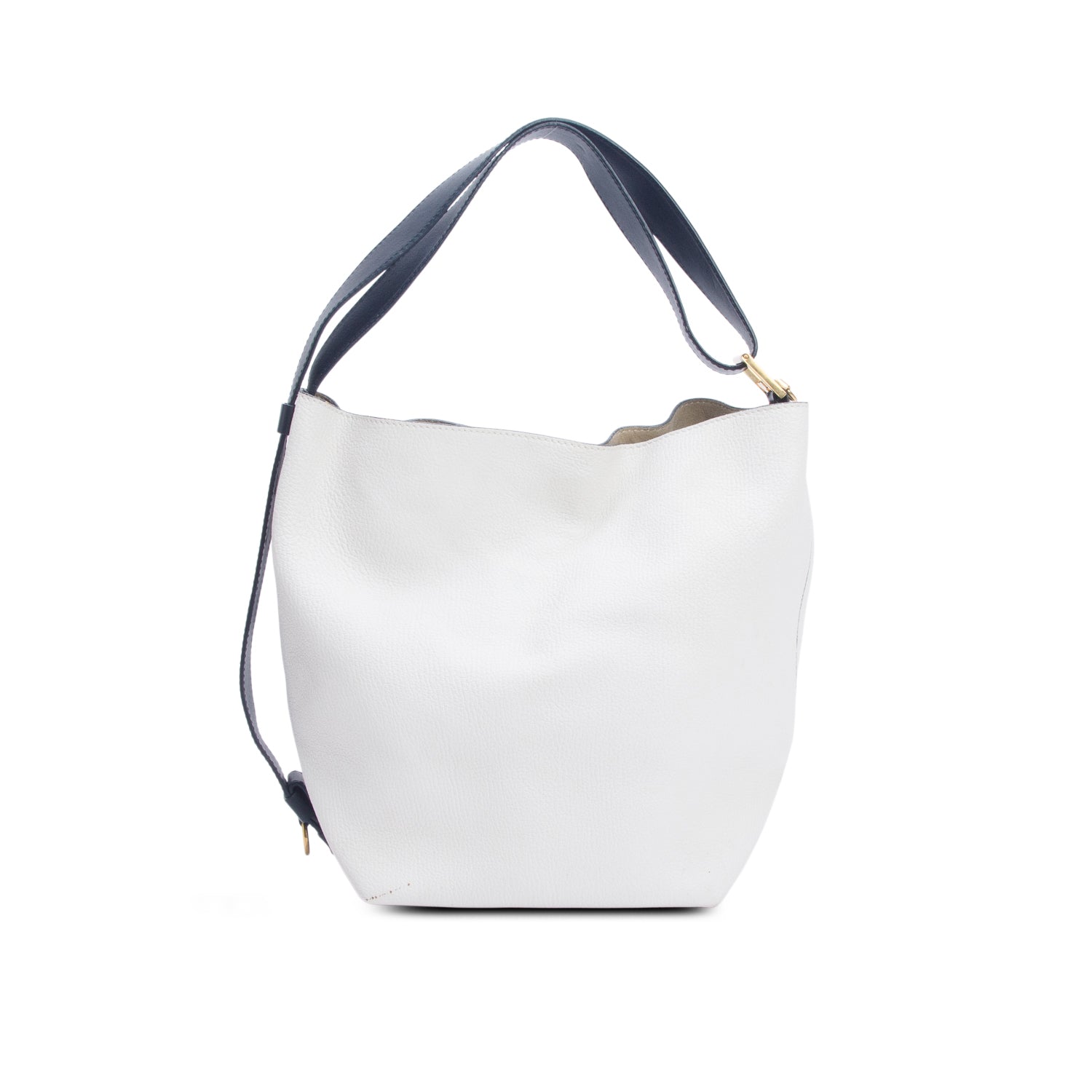 Givenchy White Grained Calfskin GV Bucket Bag