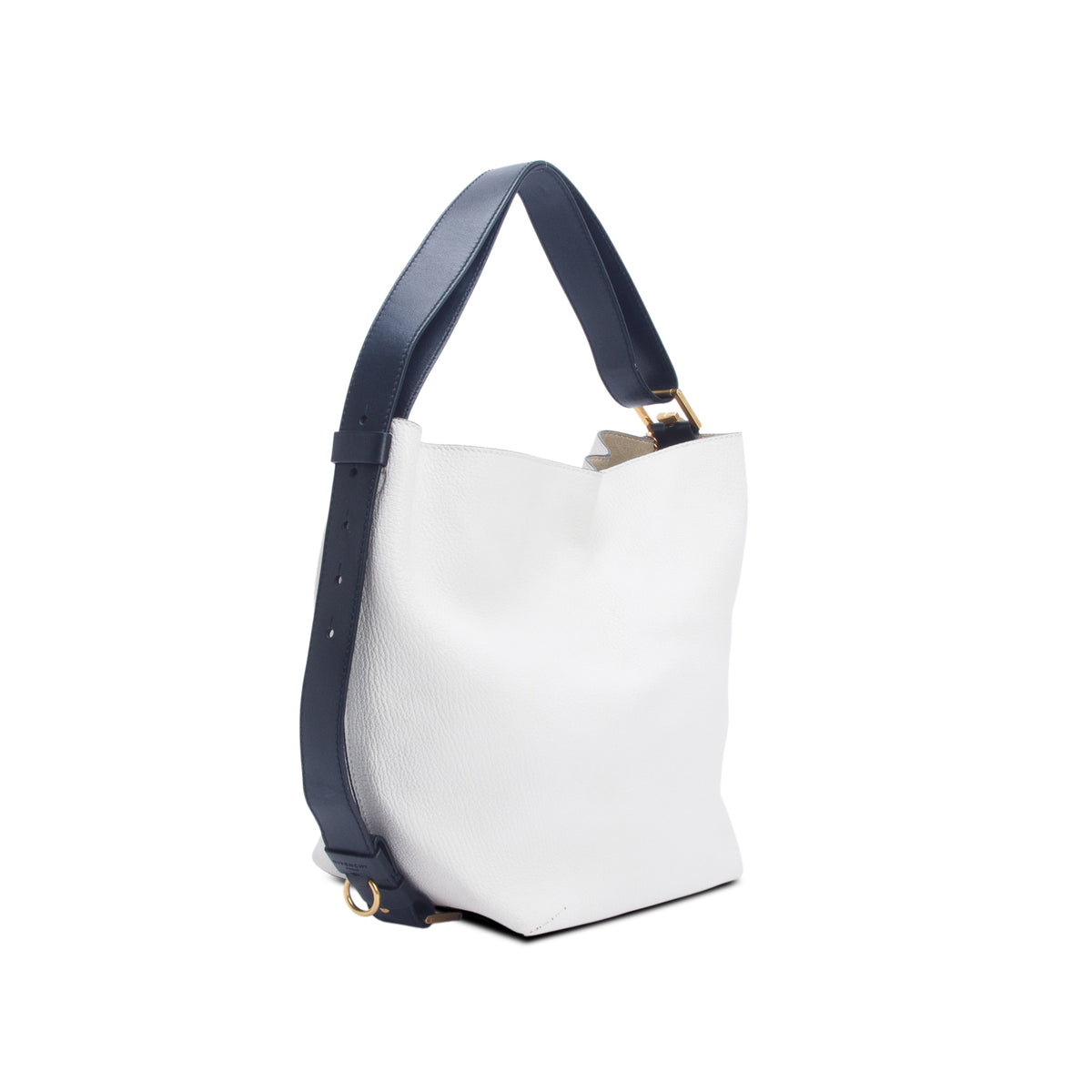 Givenchy White Grained Calfskin GV Bucket Bag