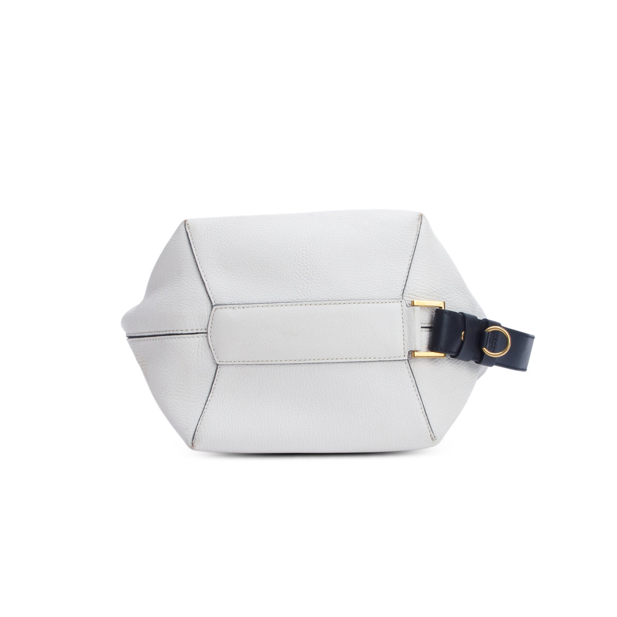 Givenchy White Grained Calfskin GV Bucket Bag