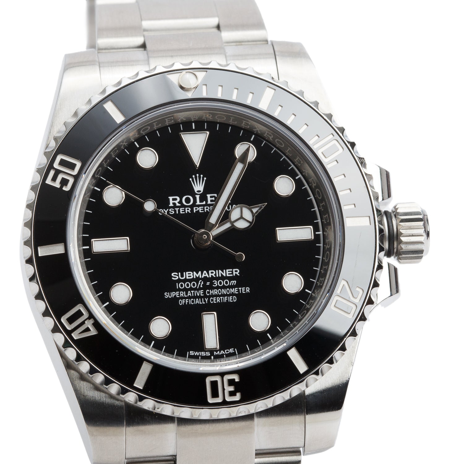 Rolex 2020 Stainless Steel Submariner (No Date) 40 MM Automatic Watch Black Dial 114060 w/ Box & Papers