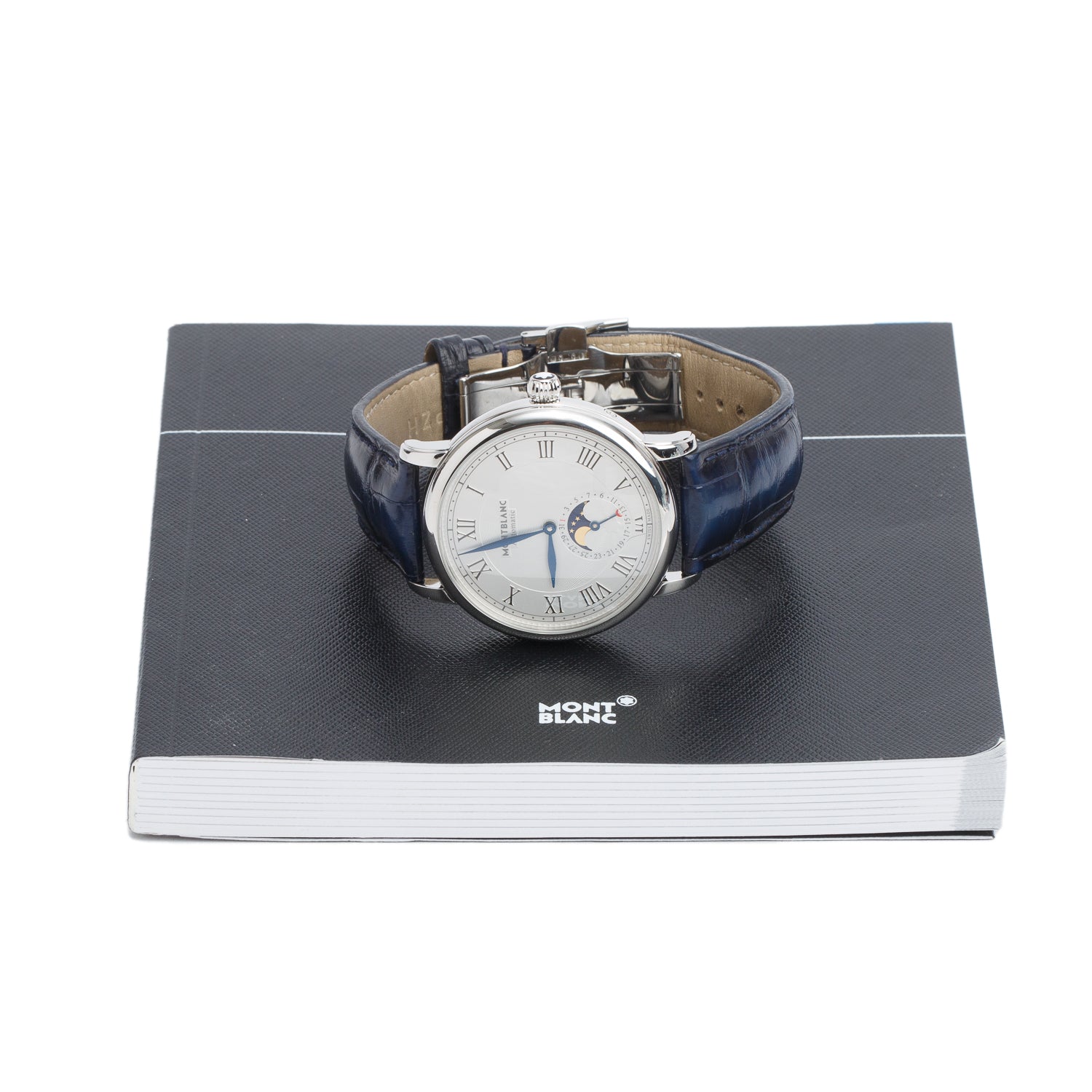 Montblanc 2024 Stainless Steel Star Legacy 42 MM Automatic Moonphase Watch Silver Dial 126079 w/ Paper